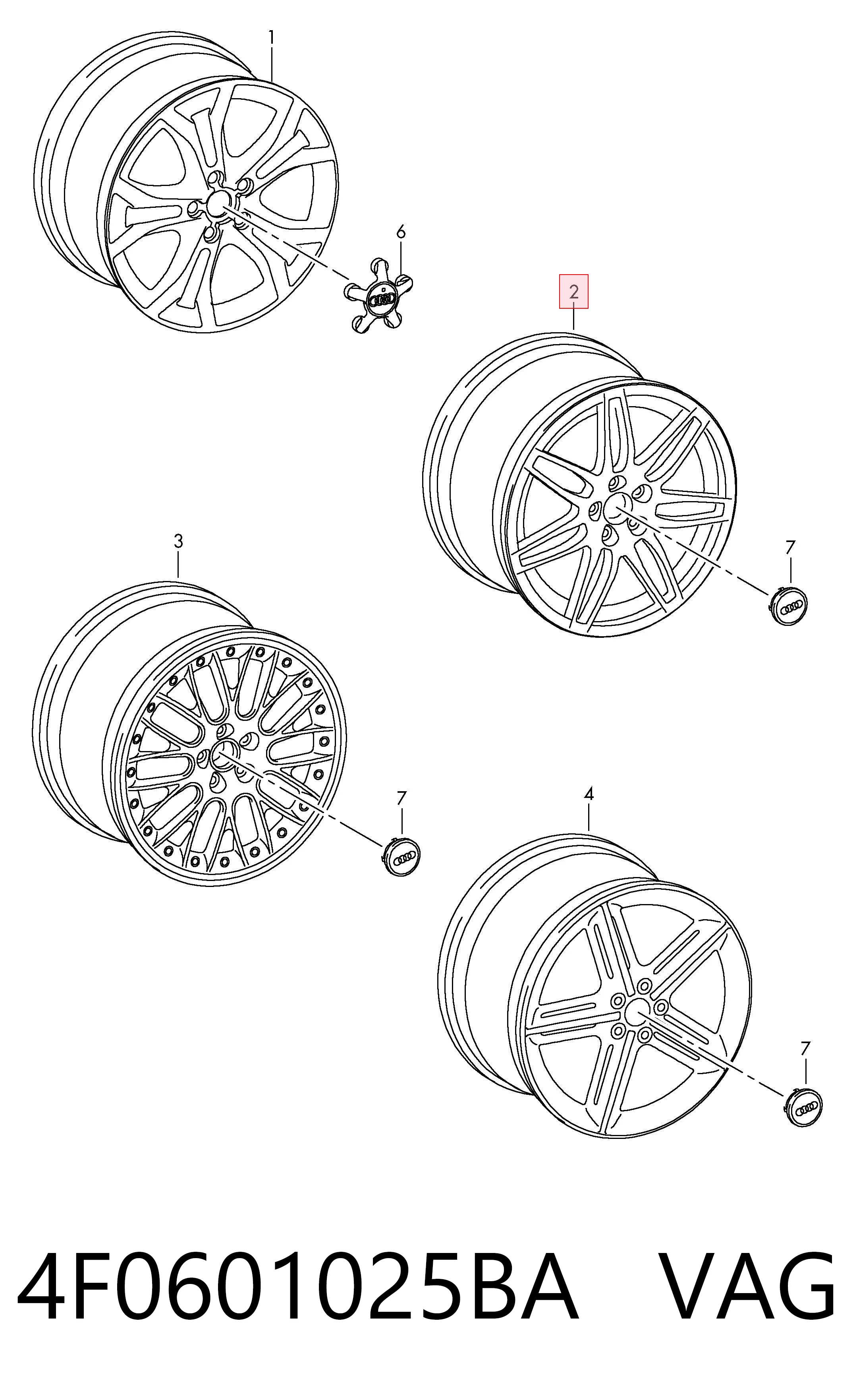 4F0601025BA VAG Aros