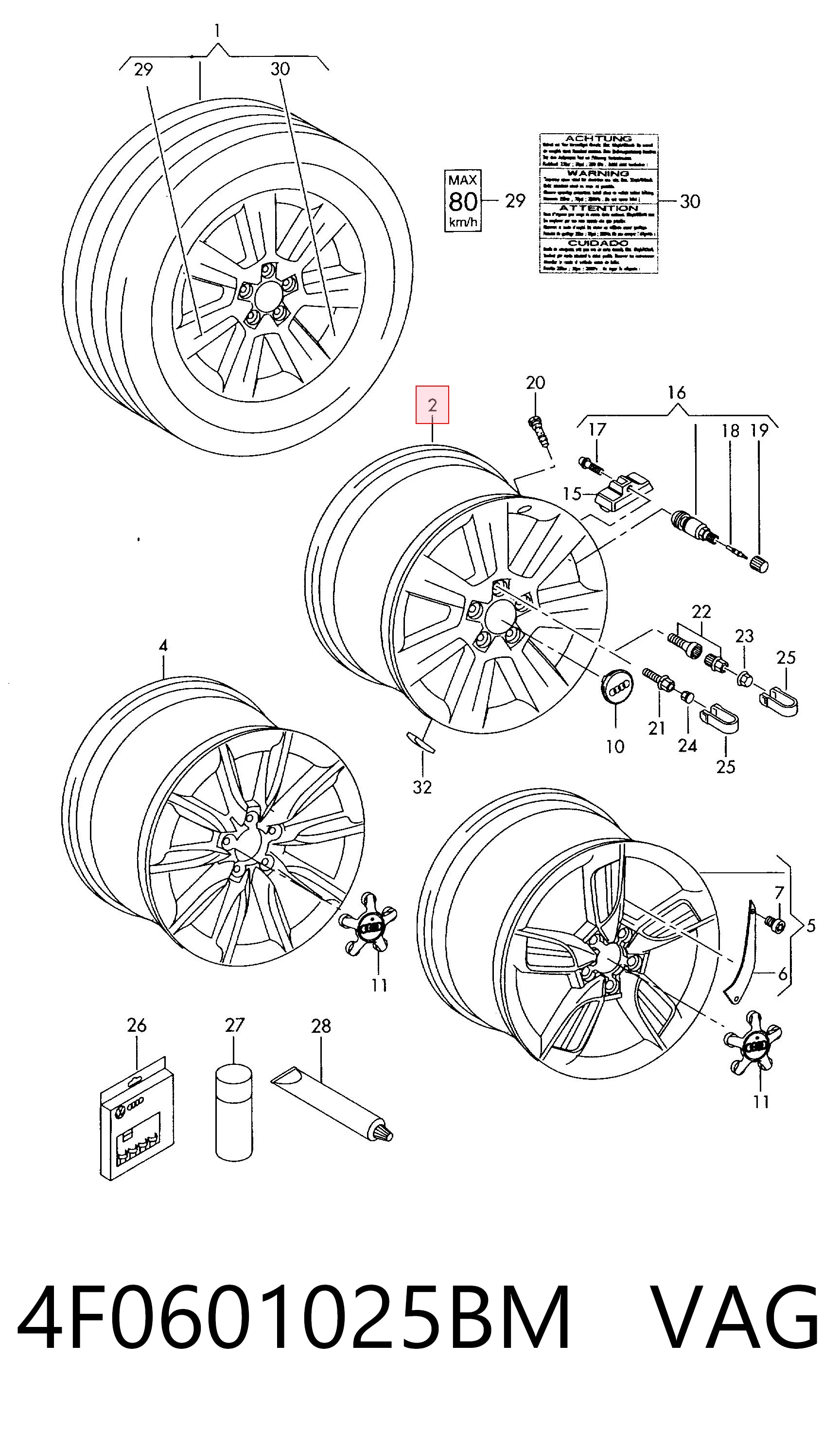4F0601025BM VAG Aros