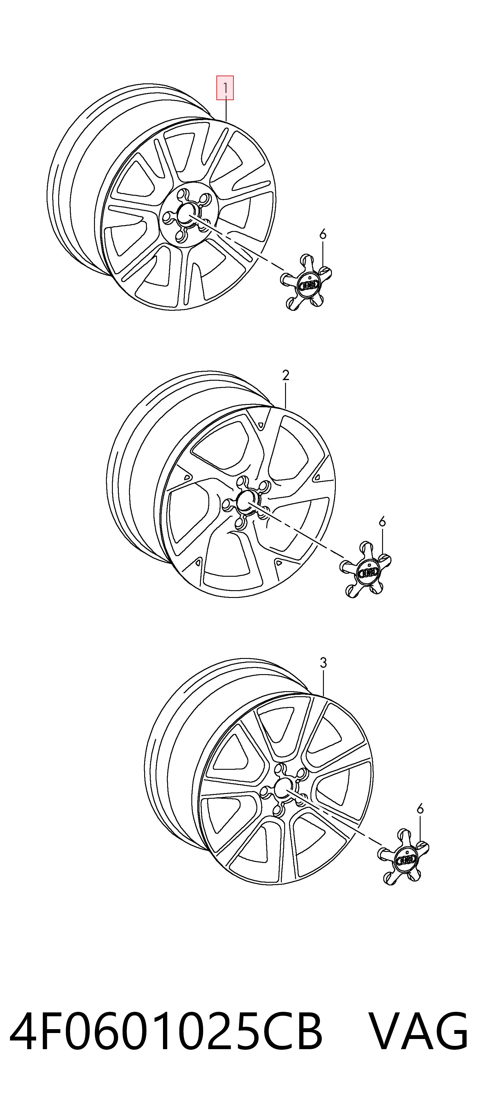 4F0601025CB VAG Aros