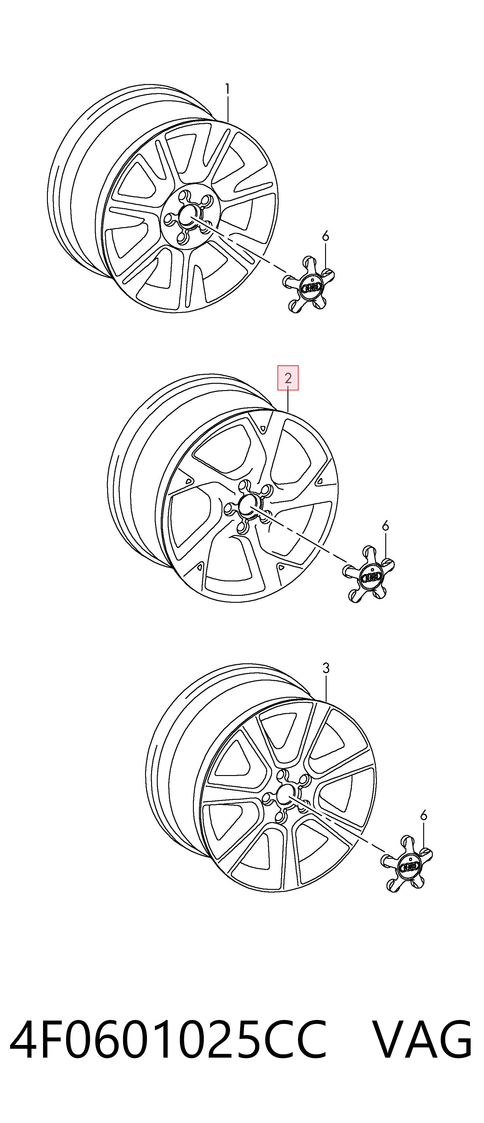 4F0601025CC VAG Aros