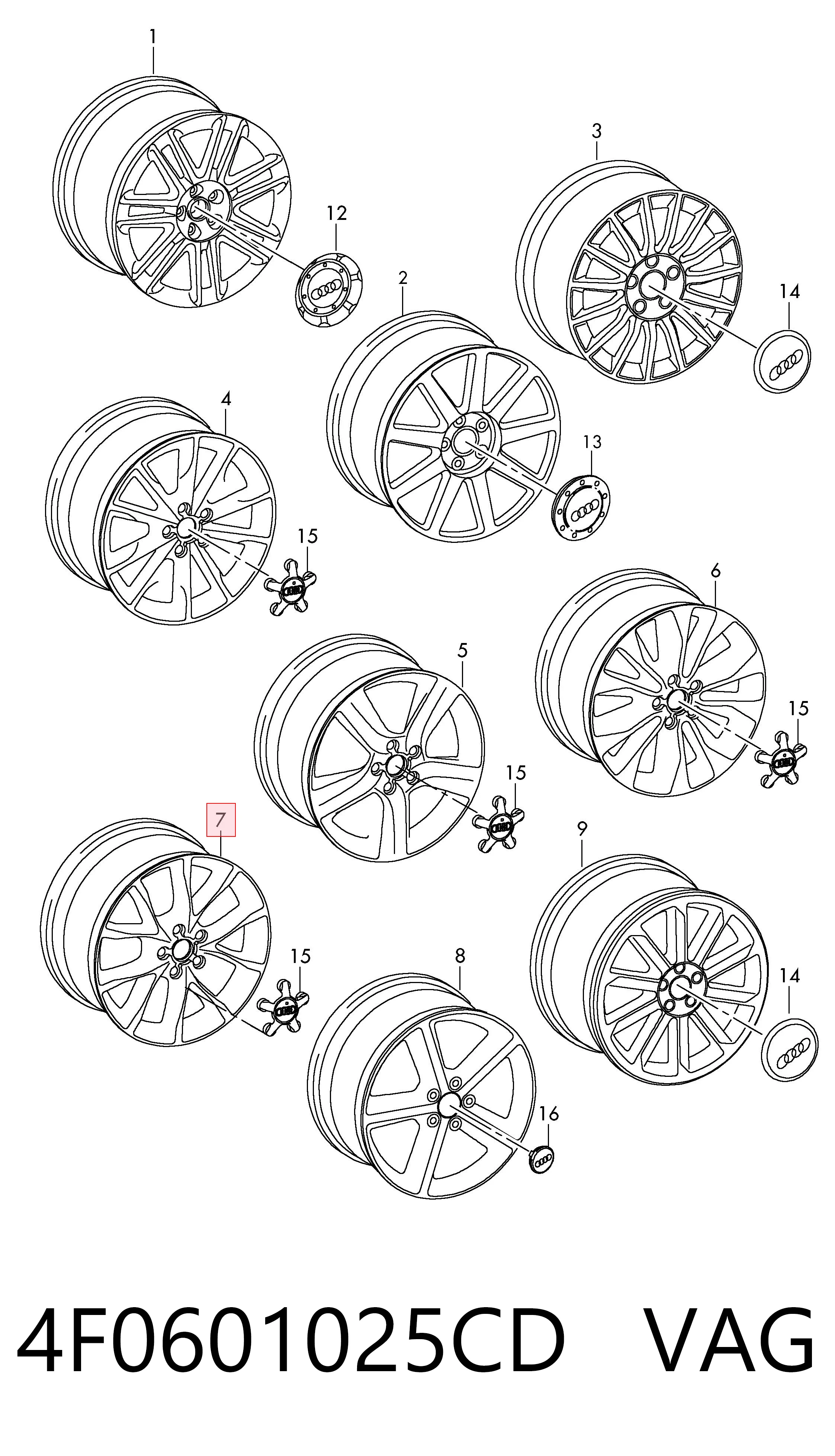 4F0601025CD VAG Aros