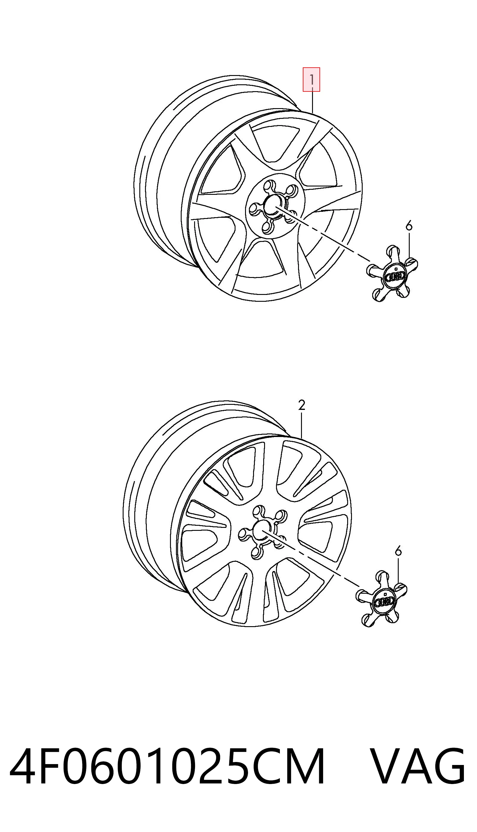4F0601025CM VAG Aros