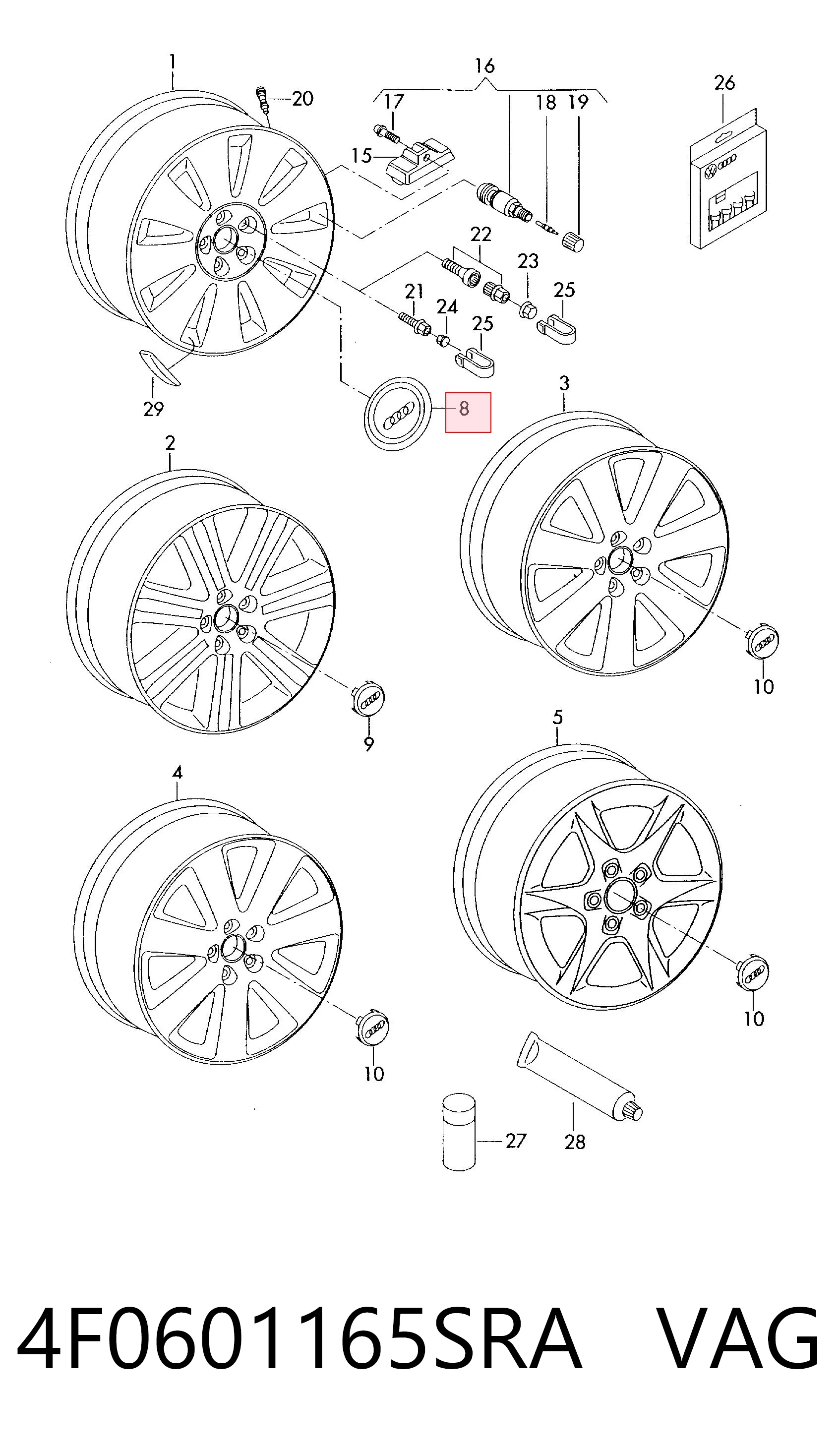 4F0601165SRA VAG