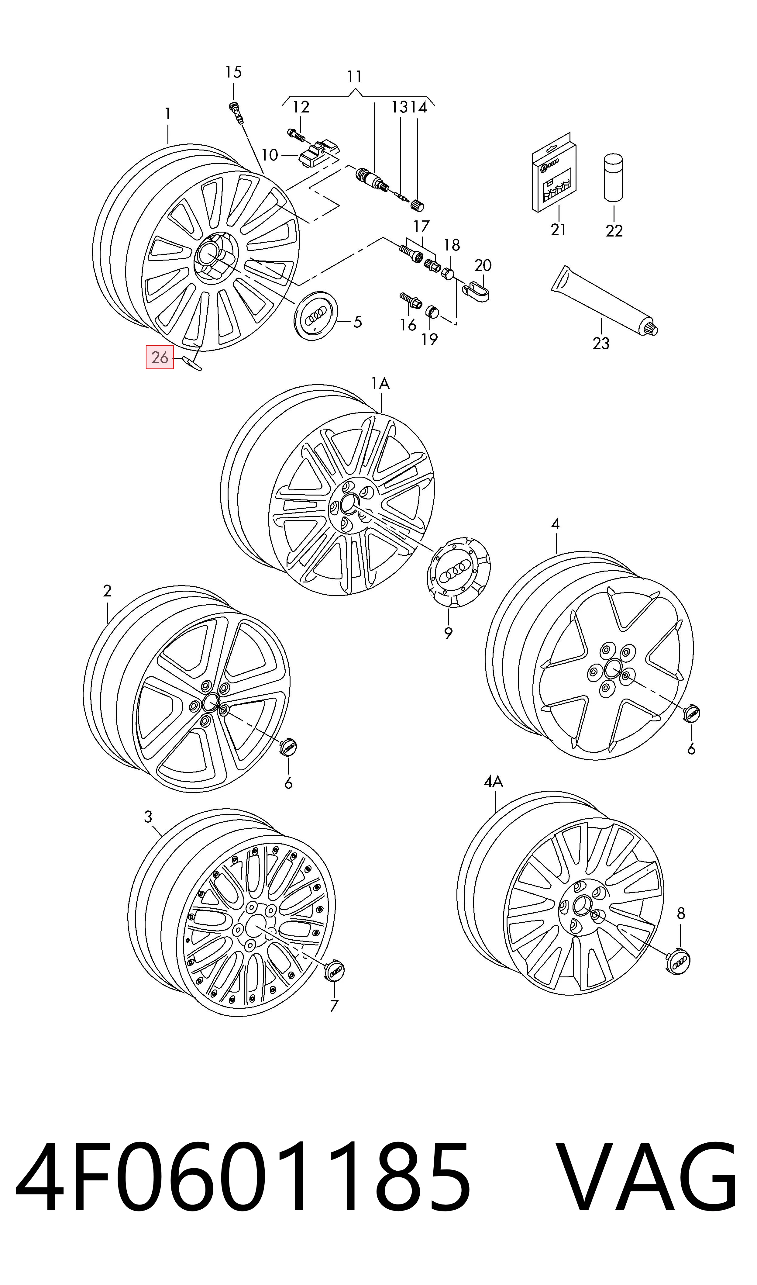  VAG 4F0601185 precio, desde 3,02 EUR