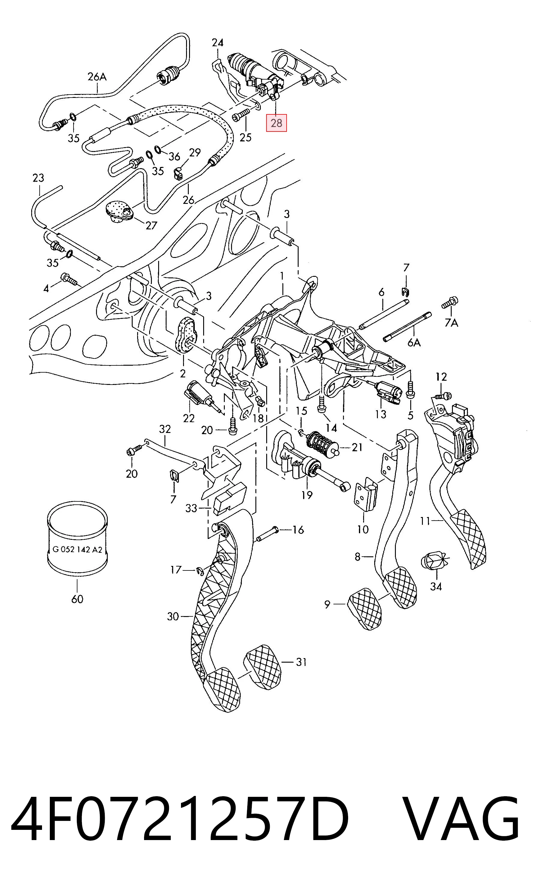 Cilindro receptor embrague Audi A6  sedán comprar en España