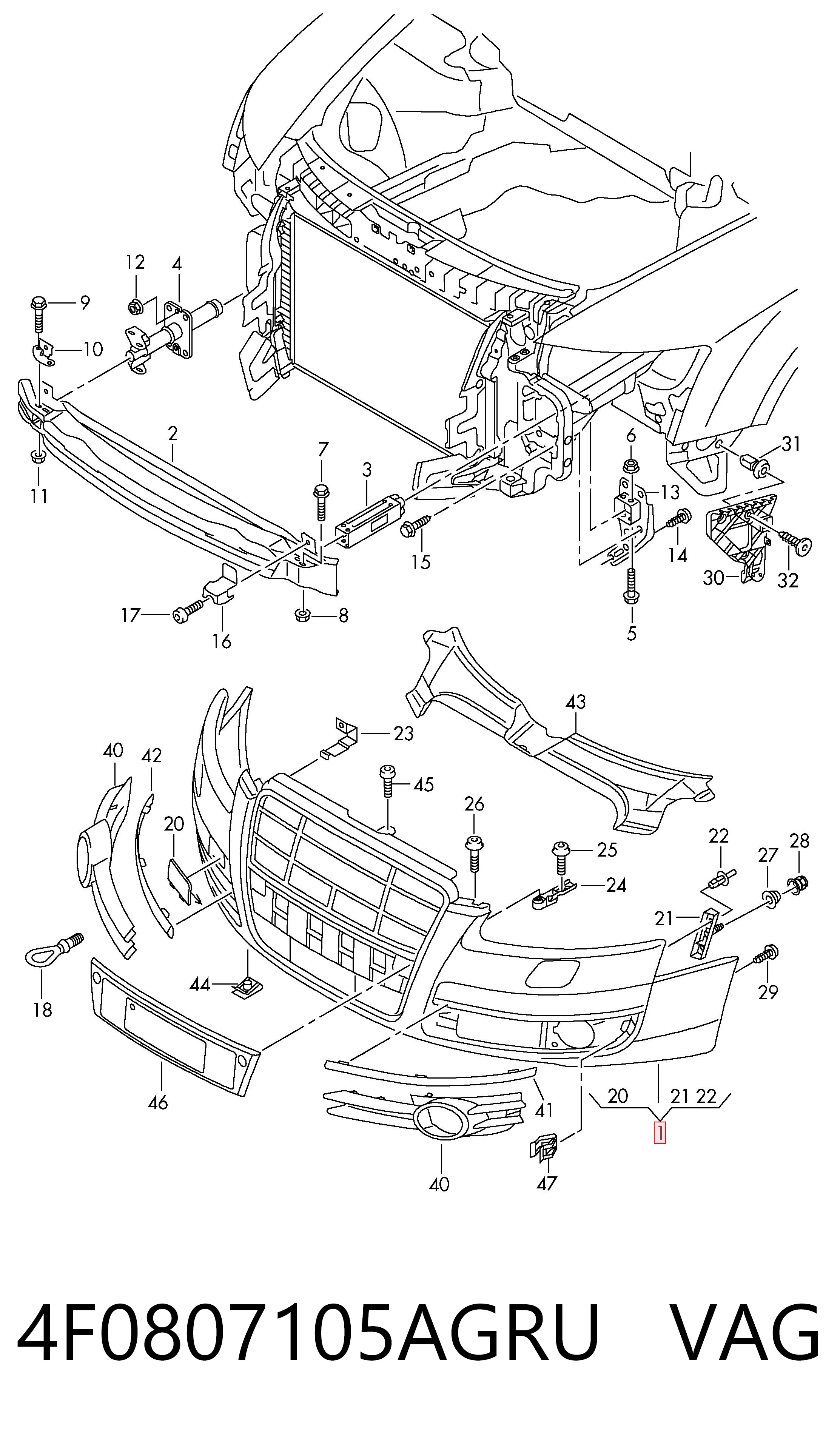 Comprar Parachoques delantero Audi A6  4F2 a bajo precio
