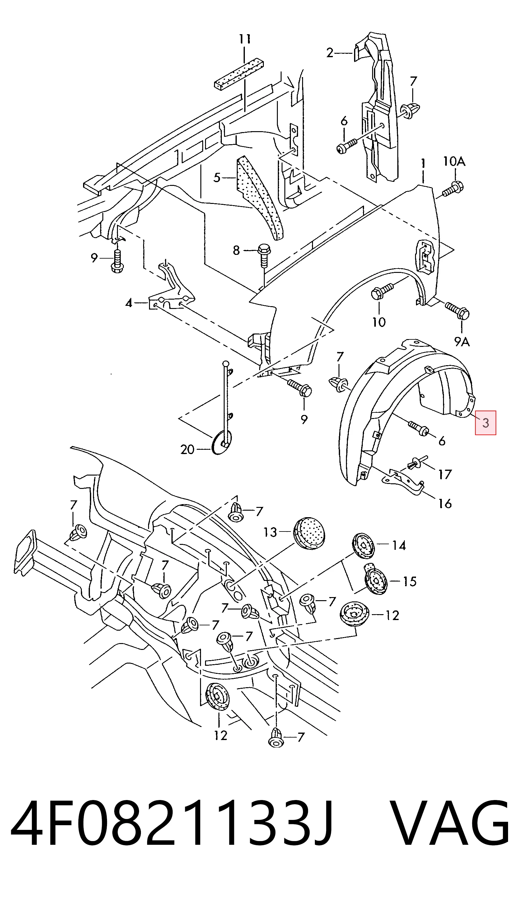 Comprar 1204388 FPS Paso de rueda delantero derecho