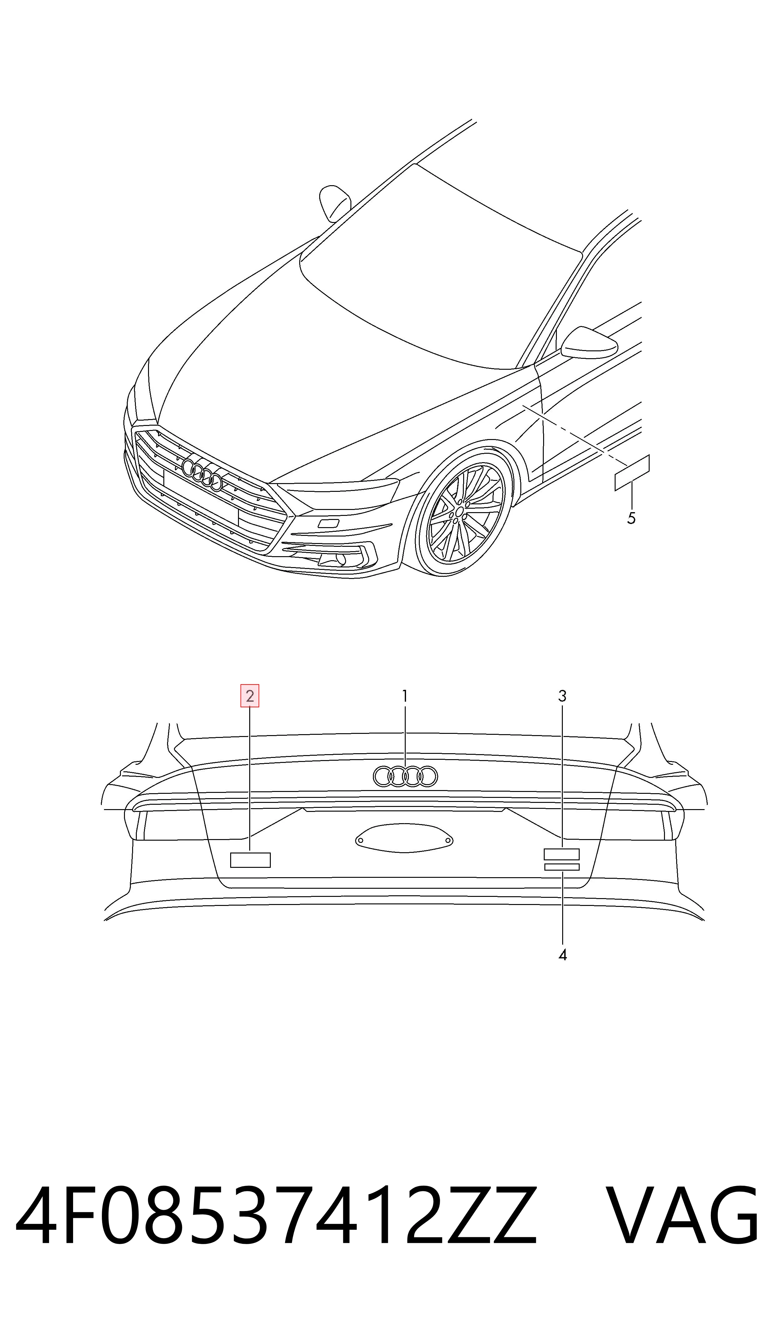 Logo VAG 4F08537412ZZ precio, desde 47,39 EUR