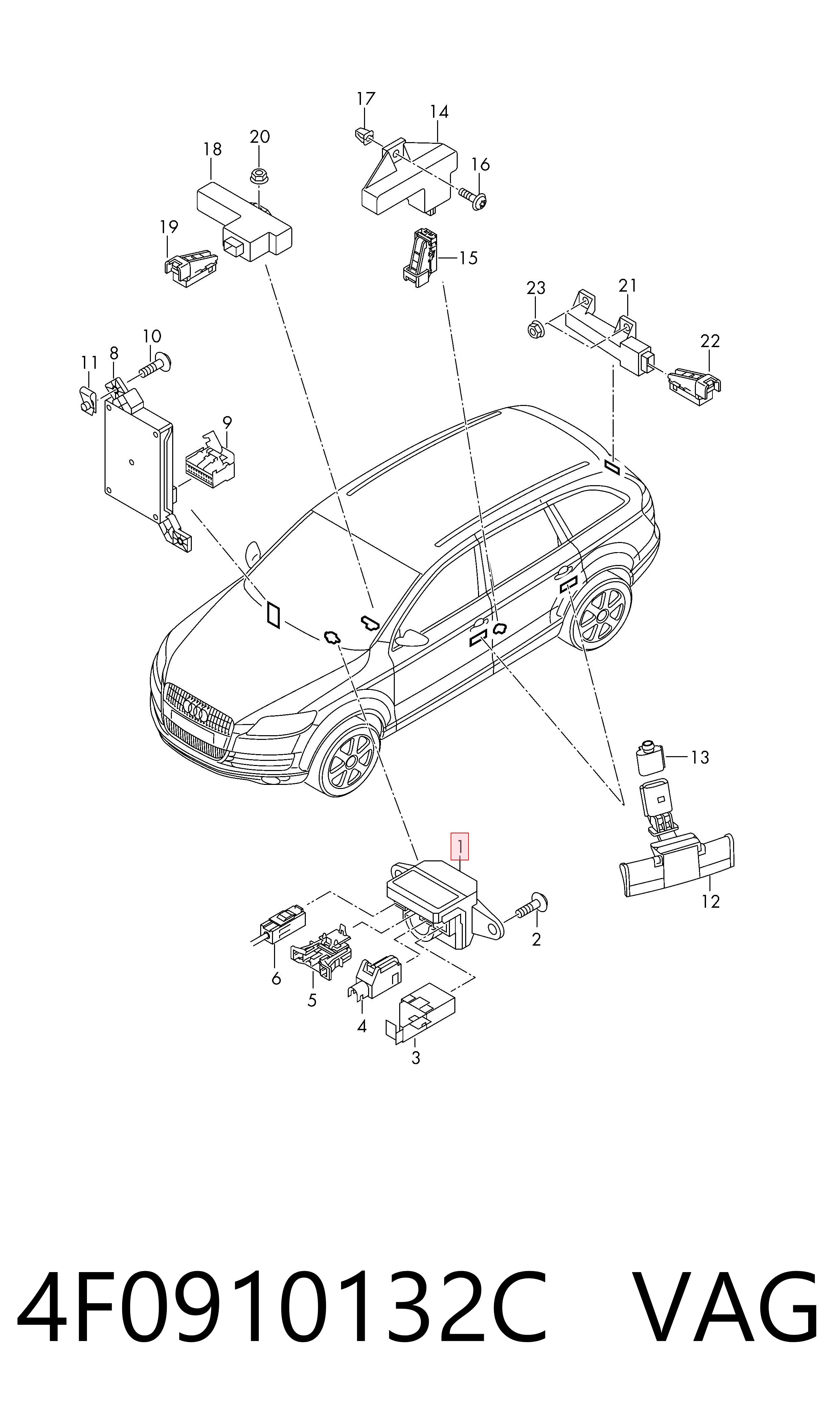Conmutador de arranque para Audi A6 4FH