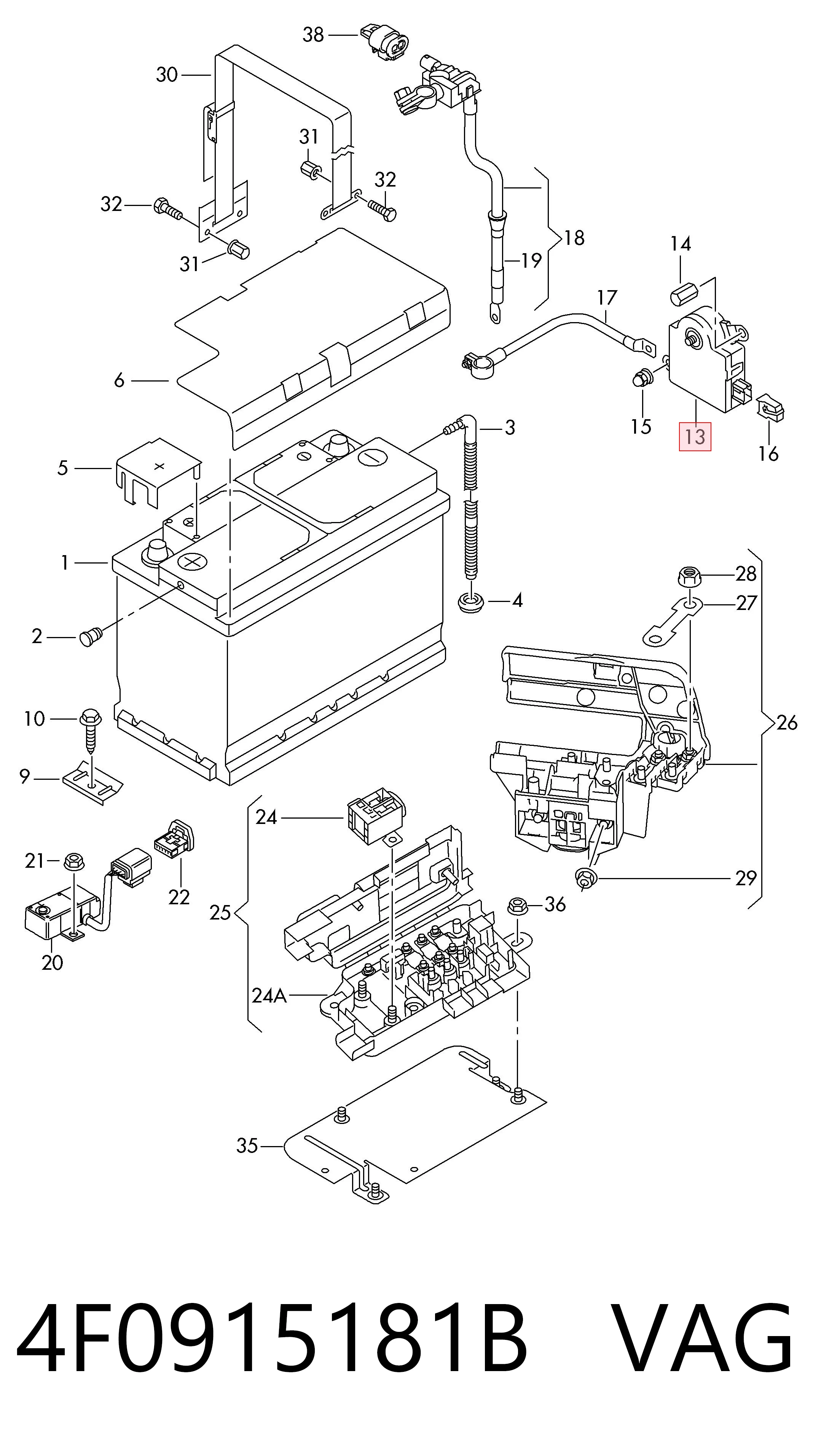 4F0915181B VAG Relé de control de carga de batería