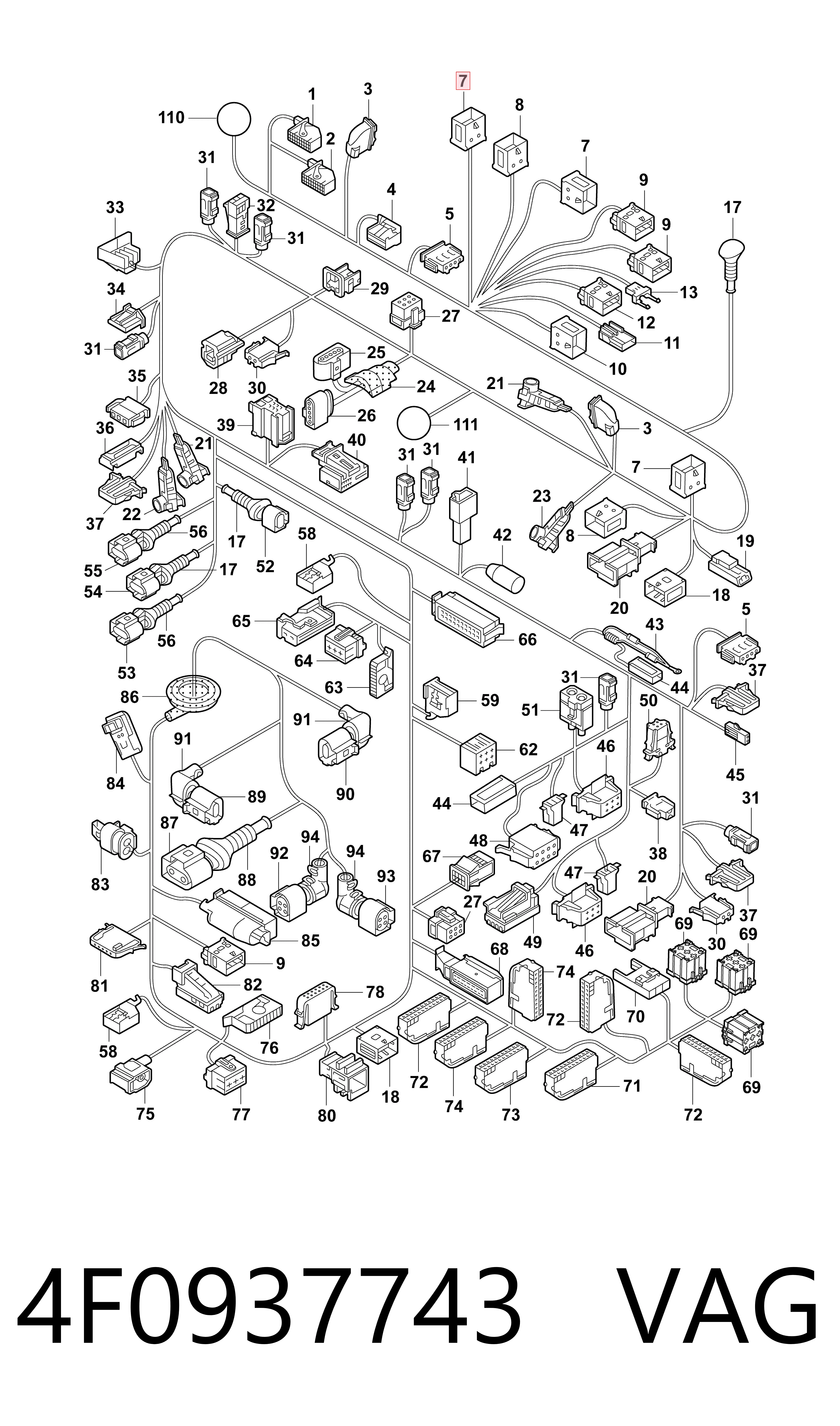 4F0937743 VAG Conector de alternador