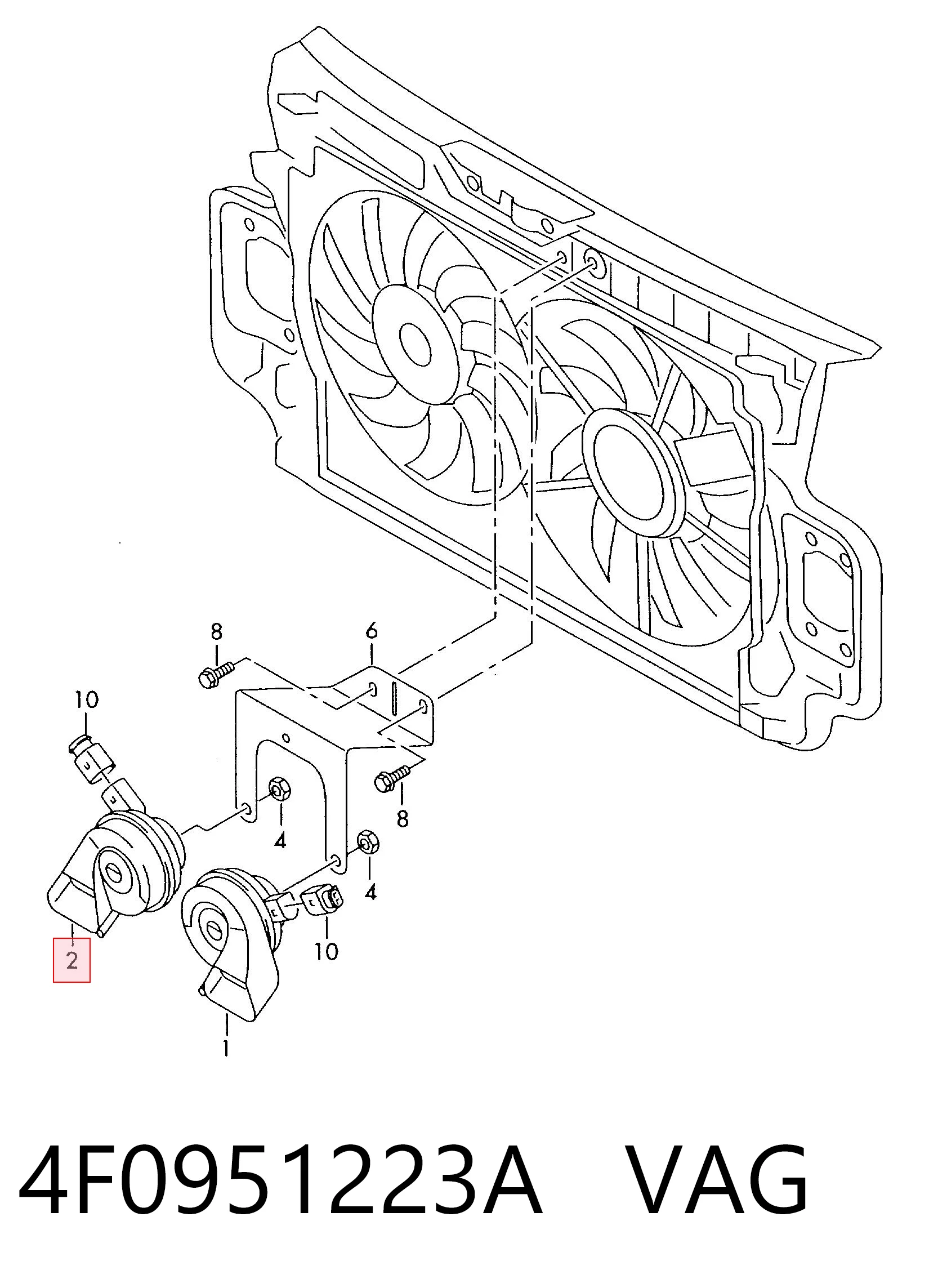 Claxon VAG 4F0951223A precio, desde 31,94 EUR