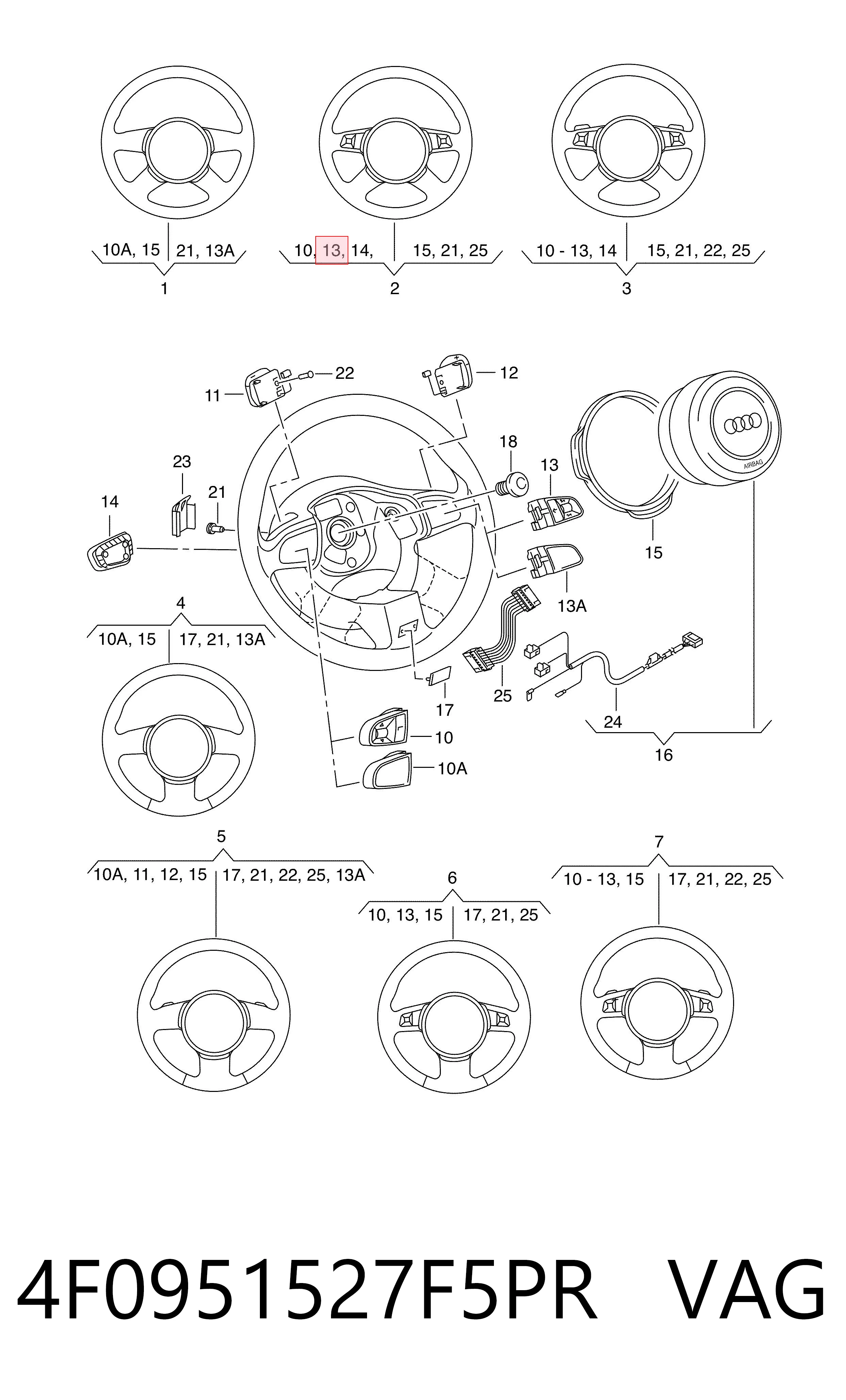 4F0951527F5PR VAG