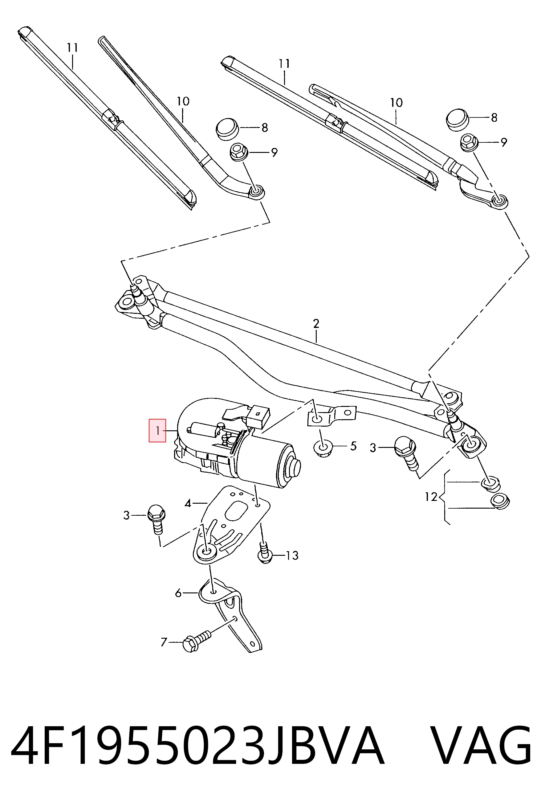 Motor del limpiaparabrisas Audi A6 Allroad C6 familiar (4FH) (2006 - 2011) precio, desde 90,02 EUR