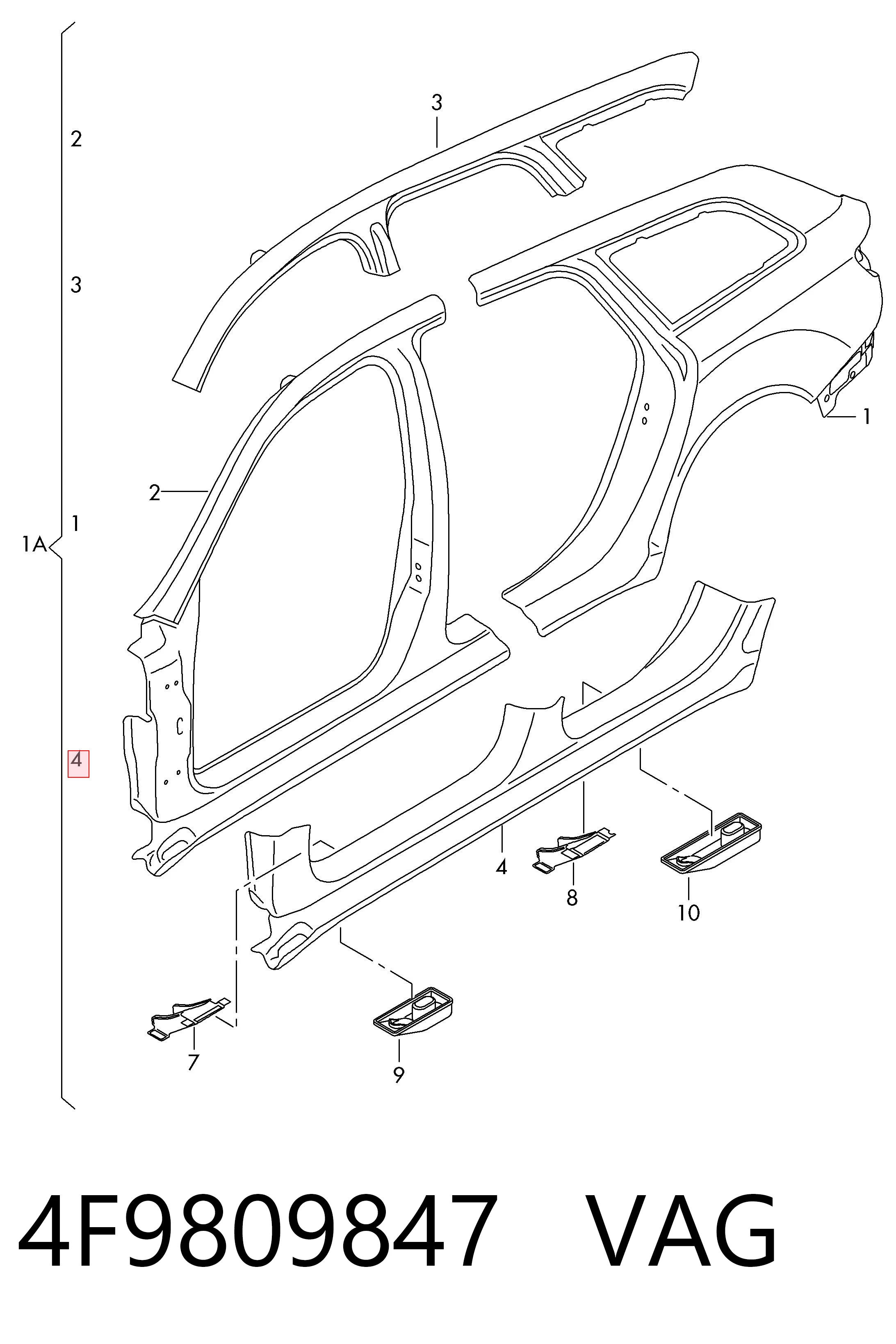 4F9809847 VAG