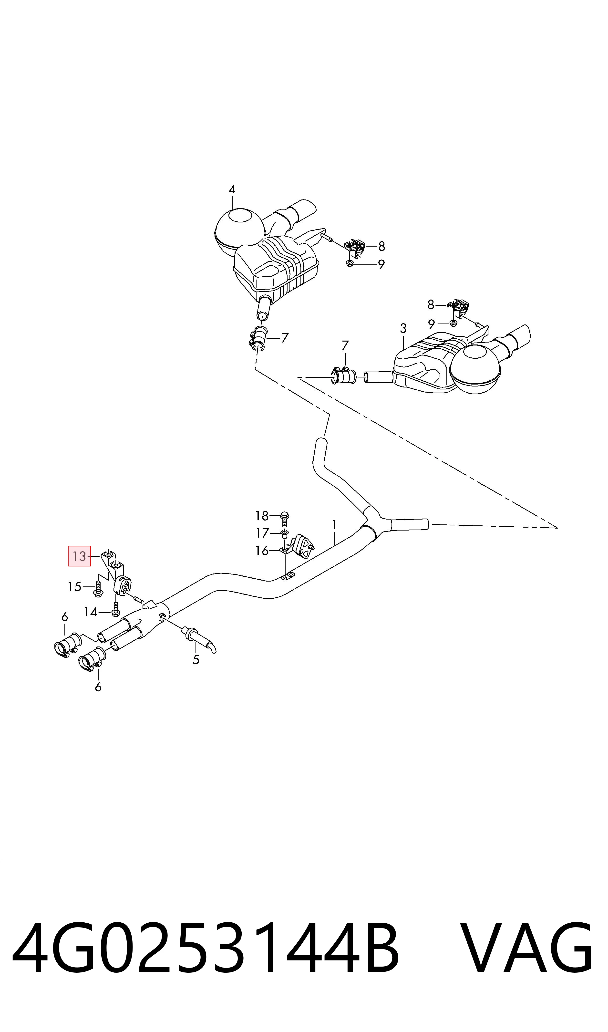 4G0253144B VAG Soporte de escape