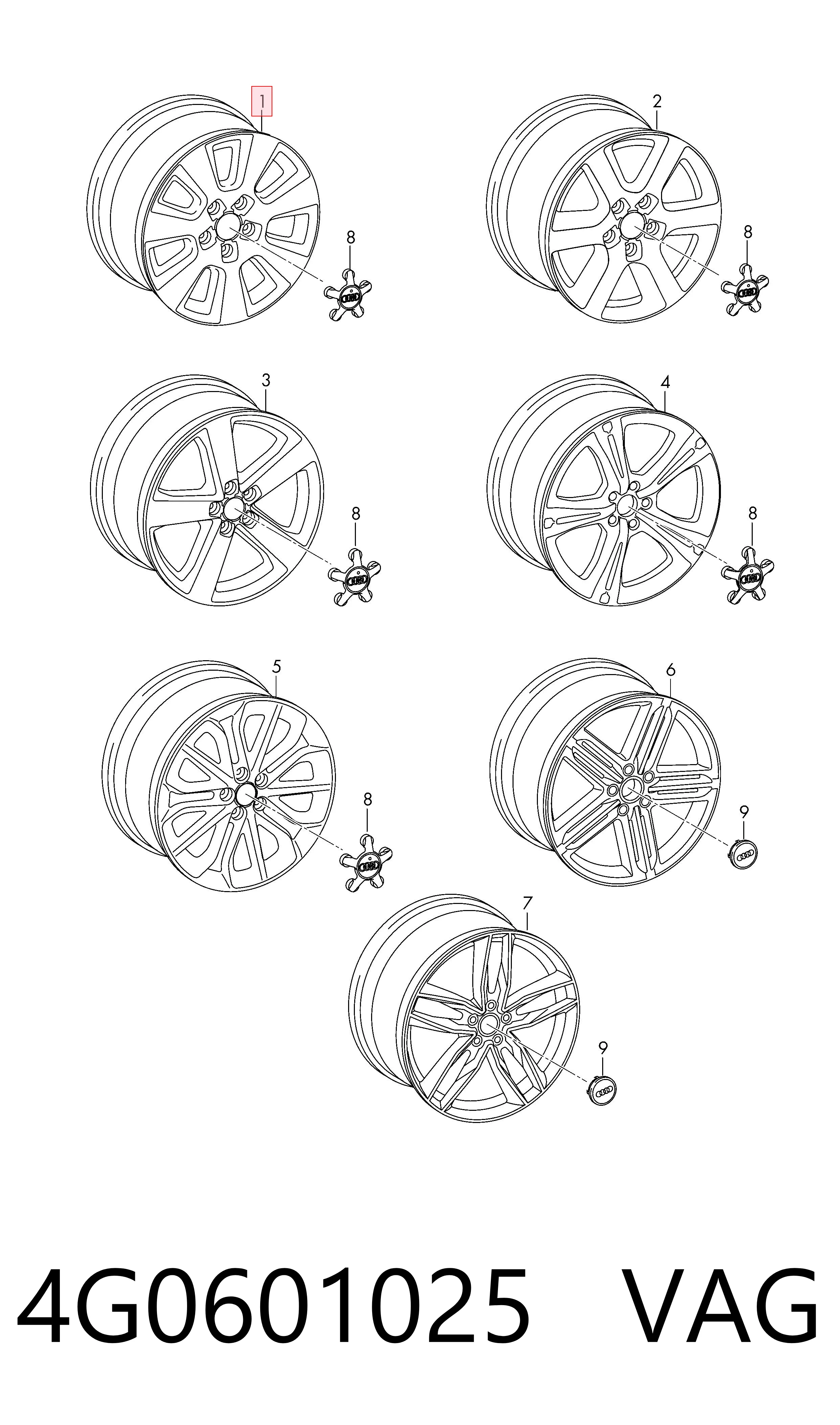 4G0601025 VAG Aros