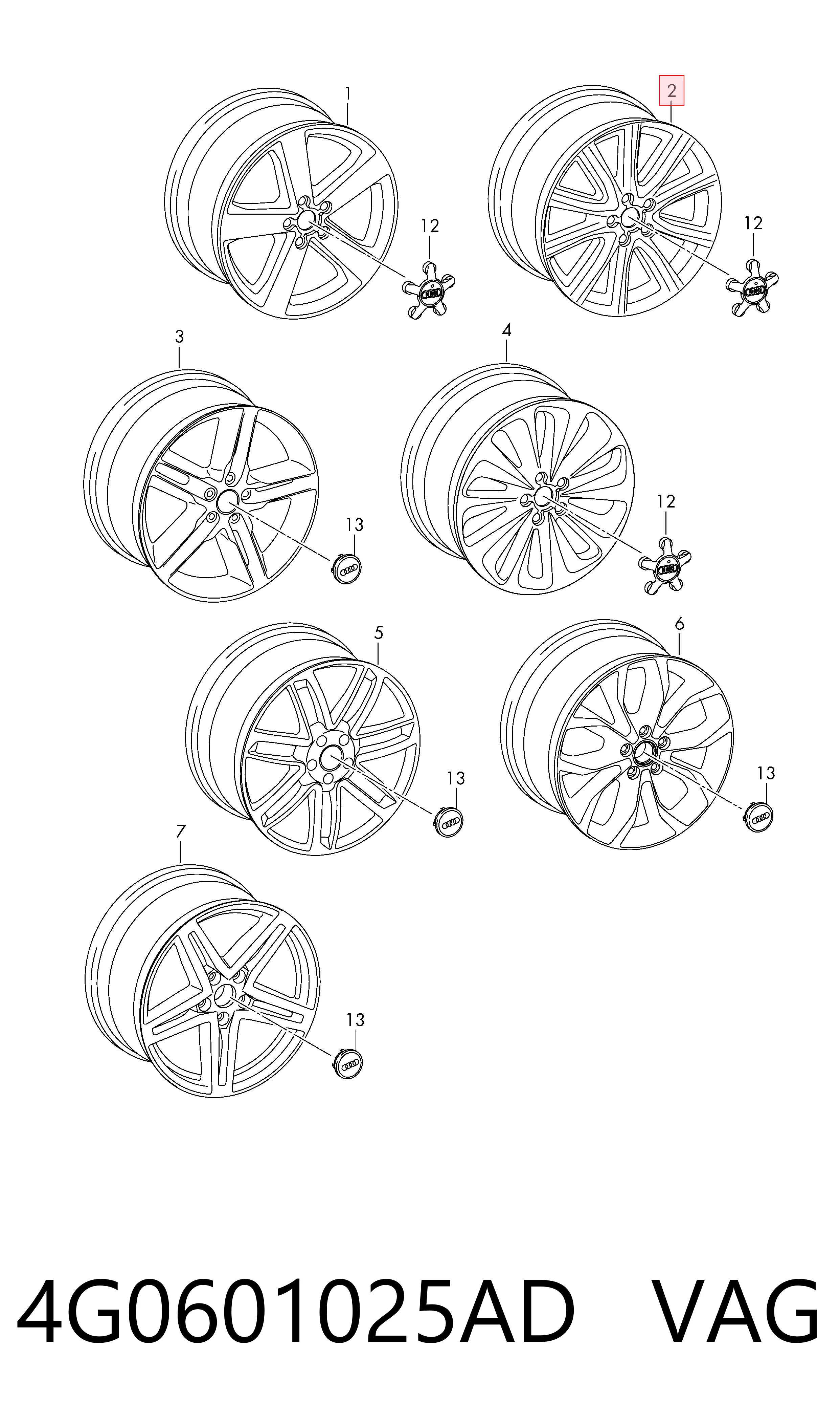 4G0601025AD VAG Aros