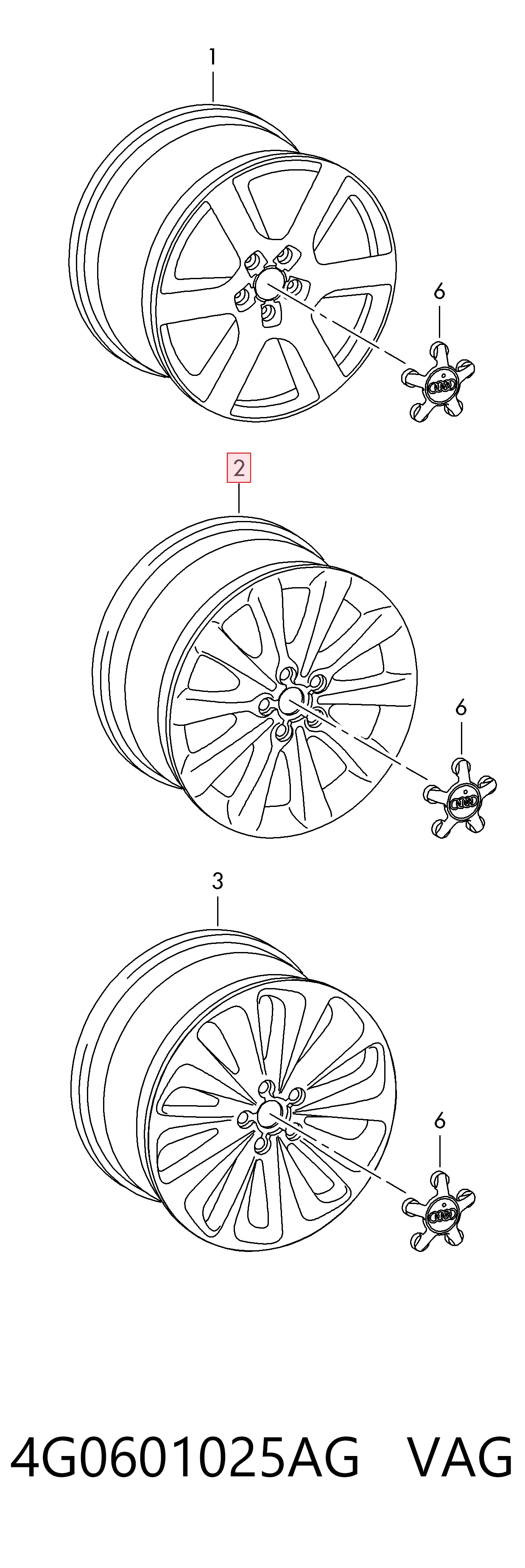 4G0601025AG VAG Aros