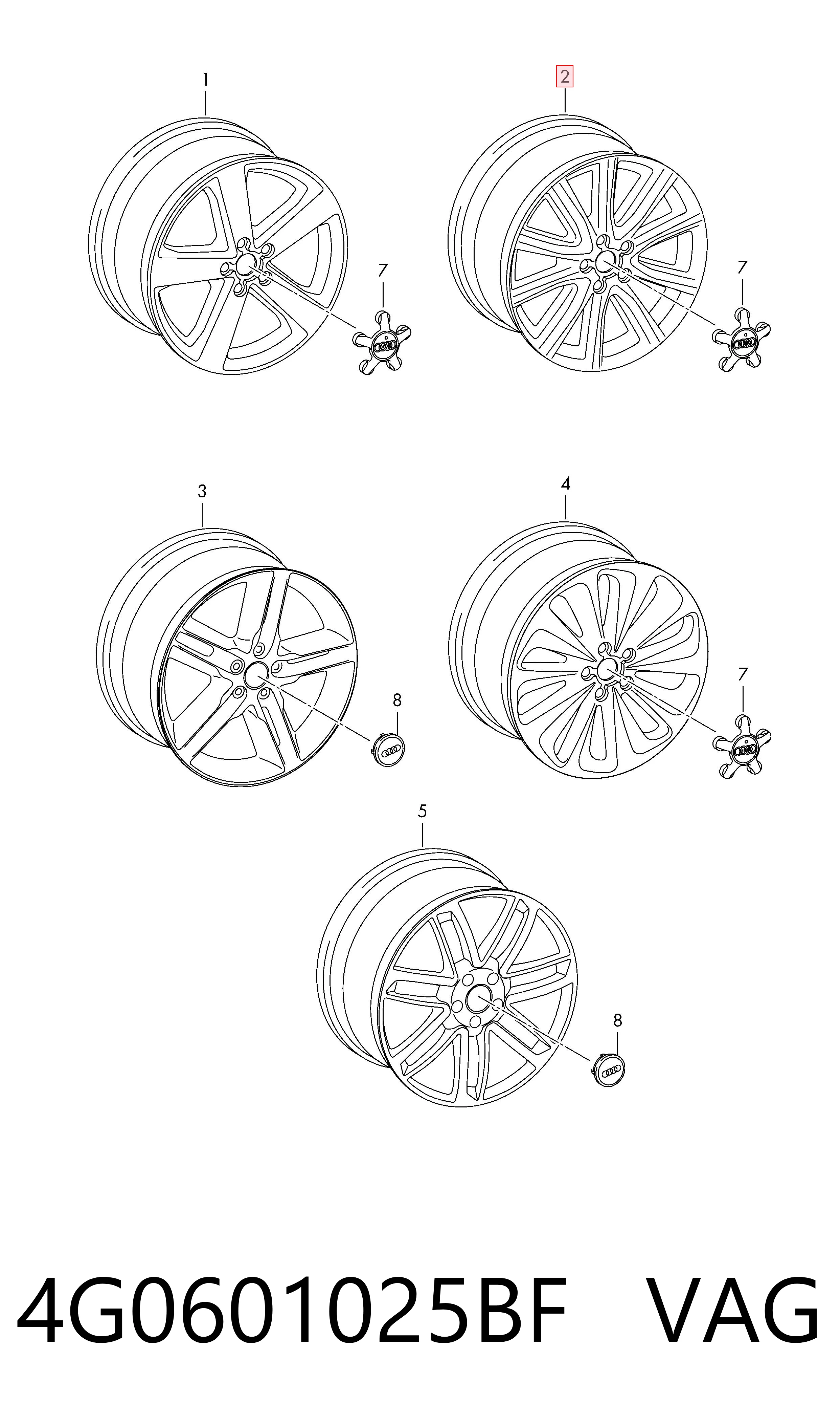 4G0601025BF VAG Aros