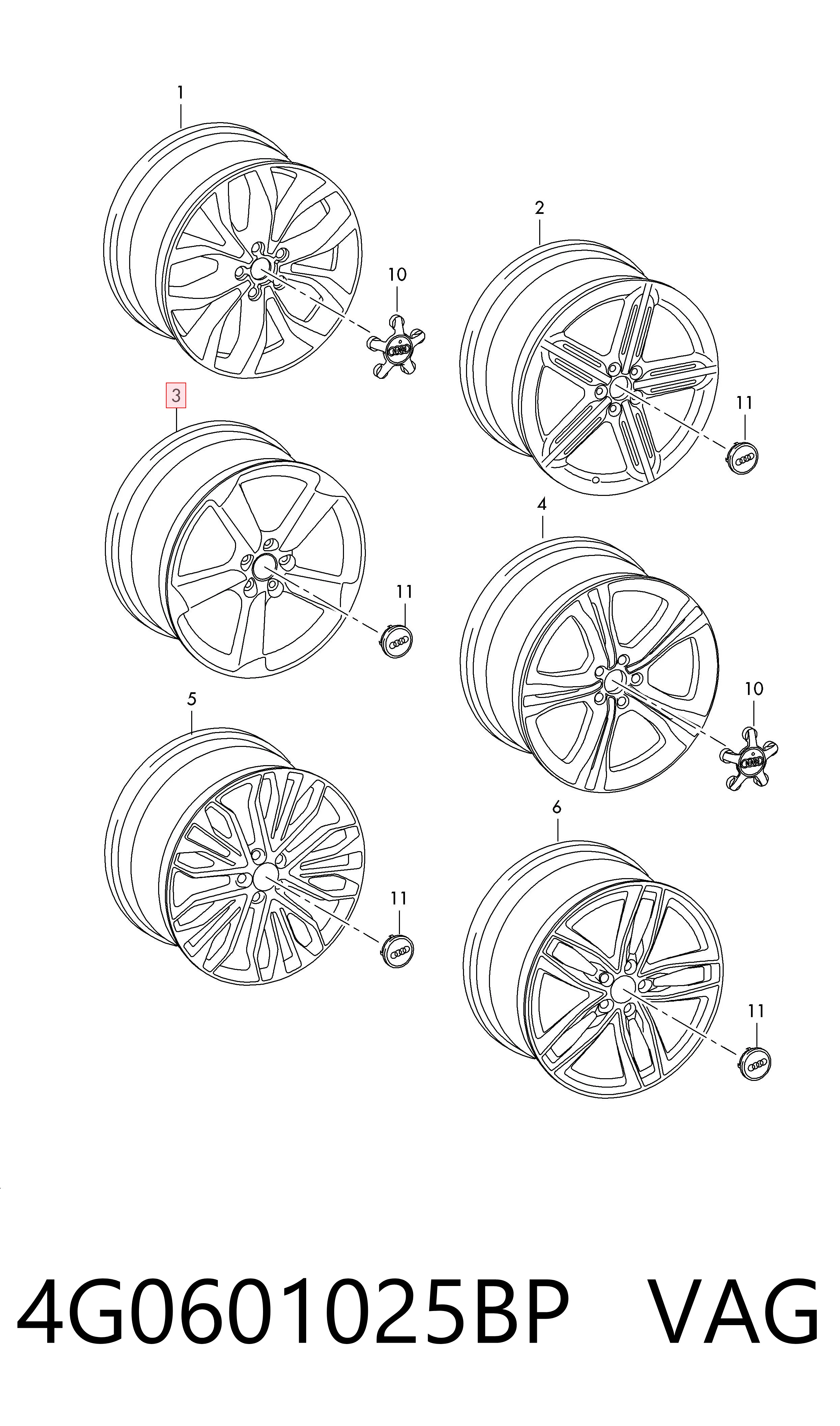 4G0601025BP VAG Aros