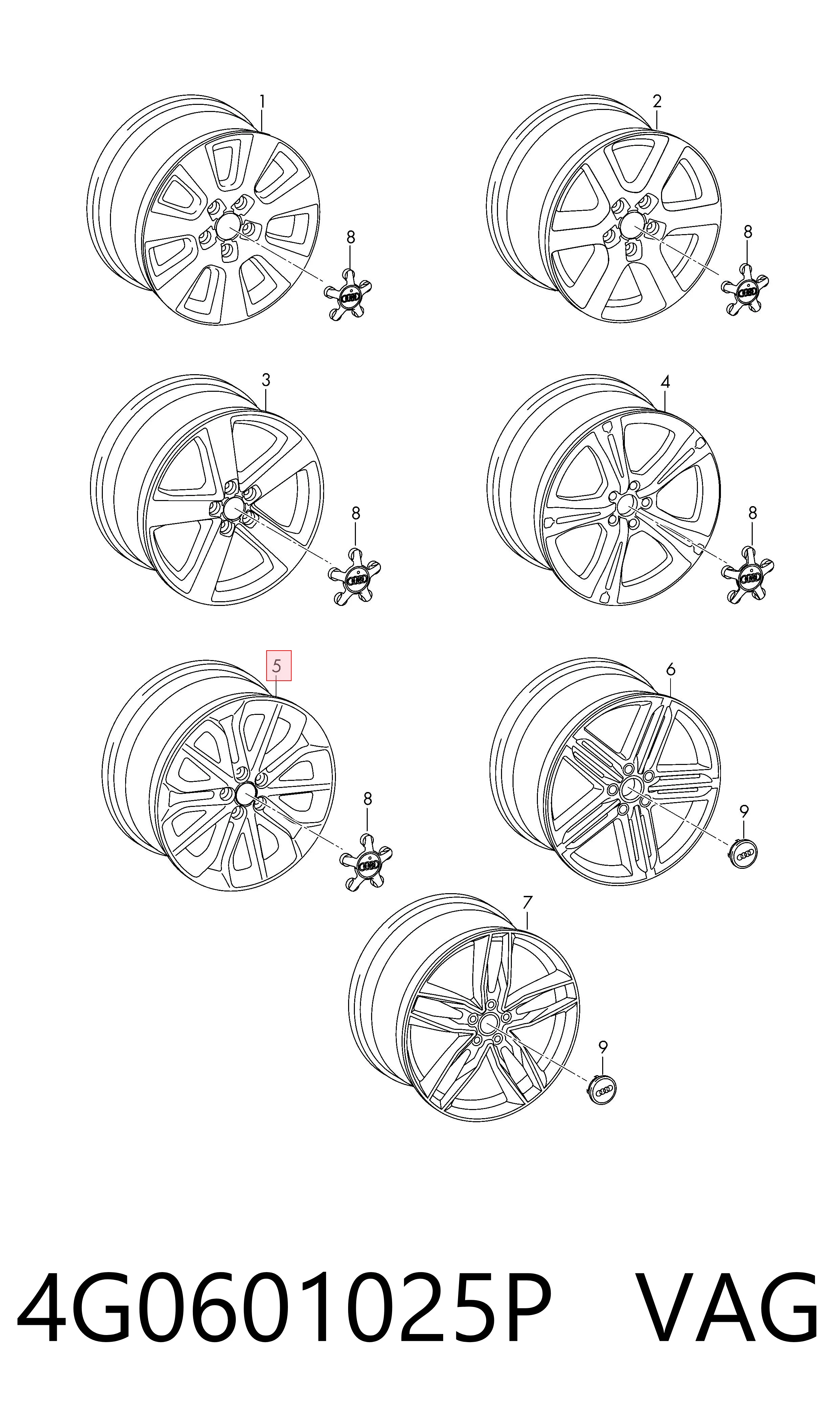 4G0601025P VAG Aros