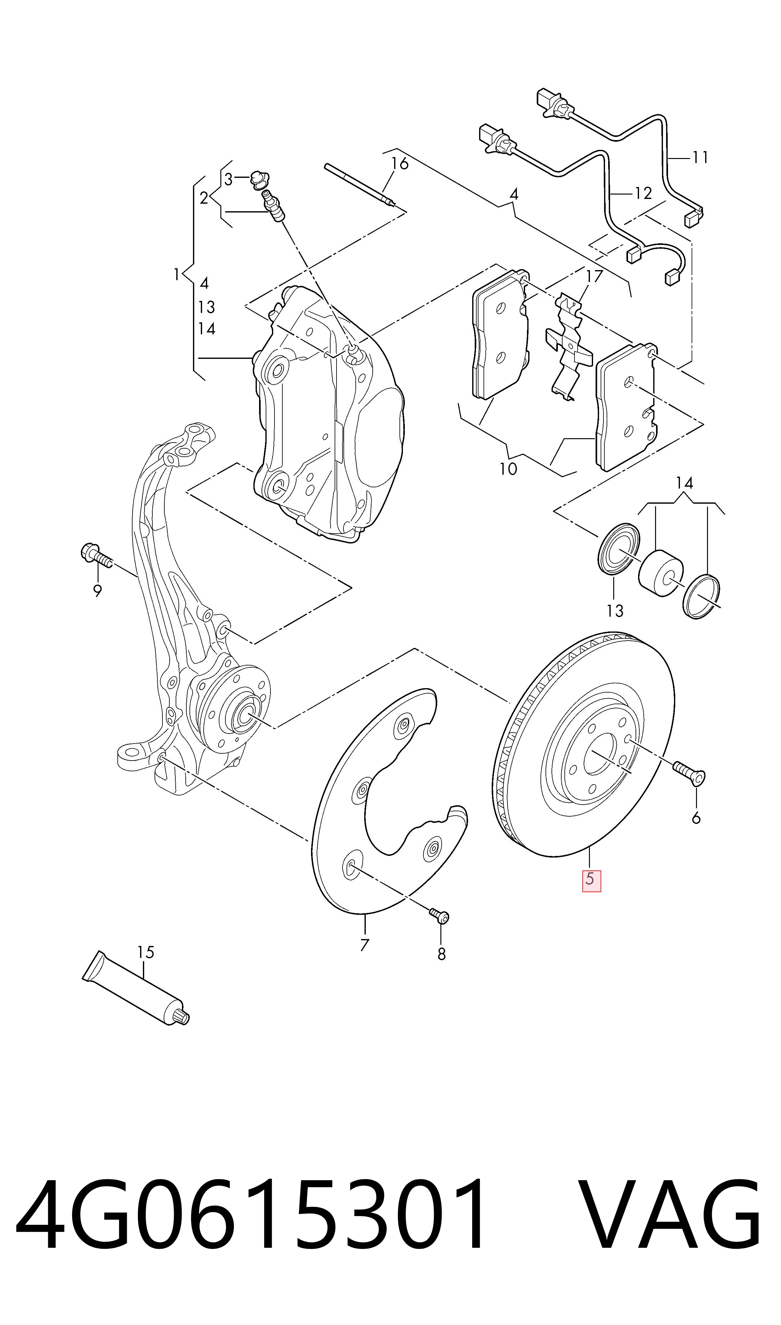 4G0615301 VAG Discos