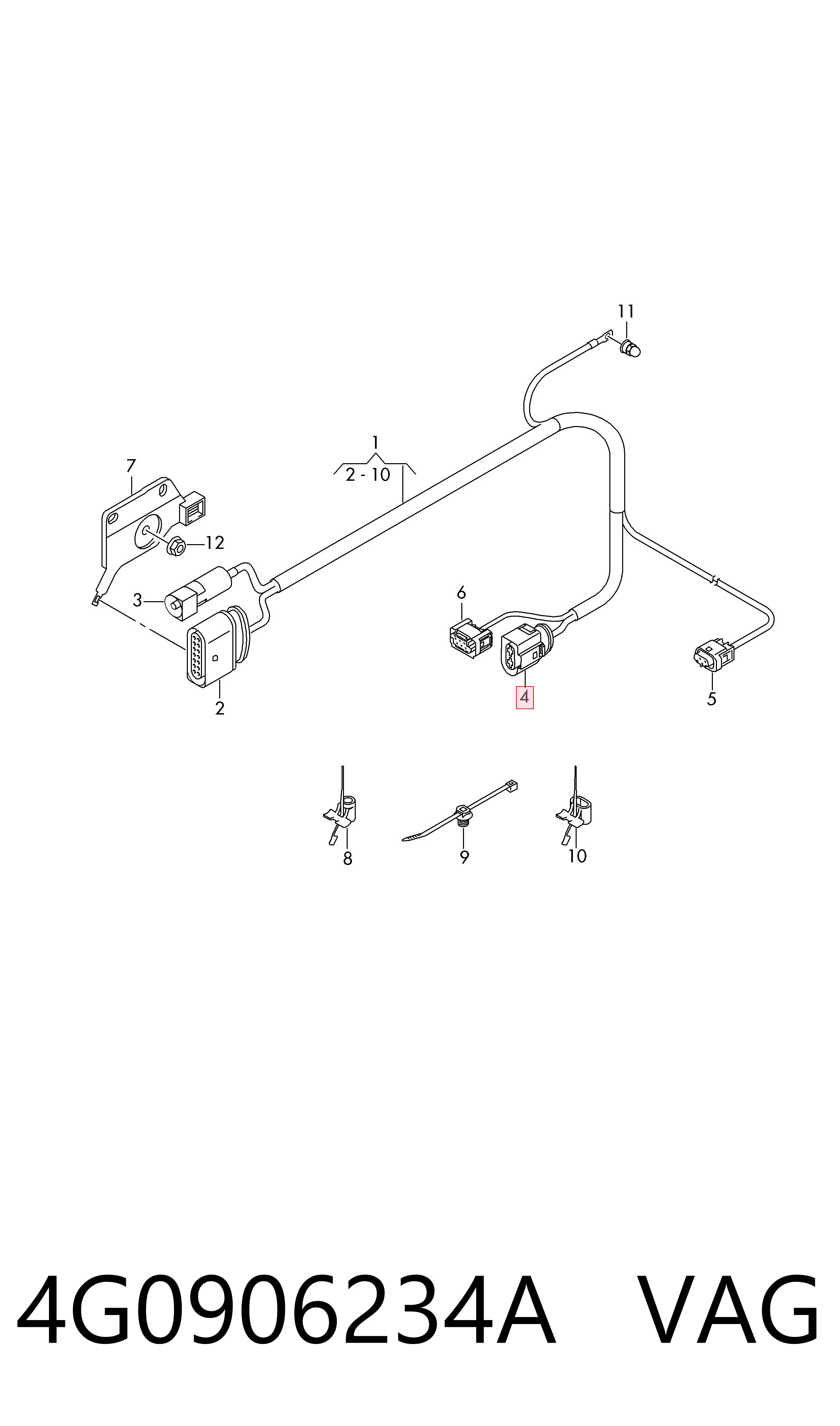 4G0906234A VAG Conector de alternador