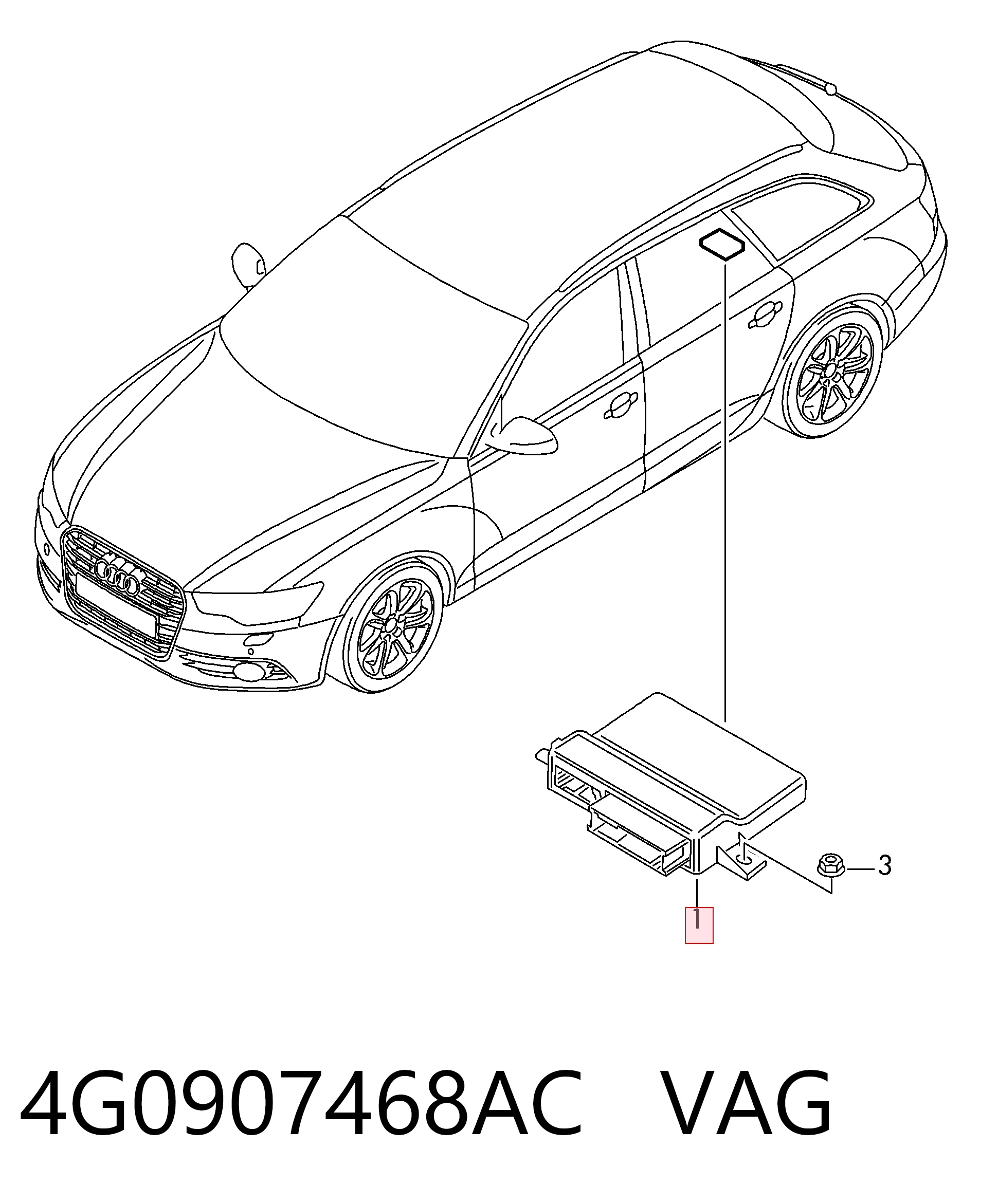 4G0907468AC VAG Módulo de interfaz de diagnóstico