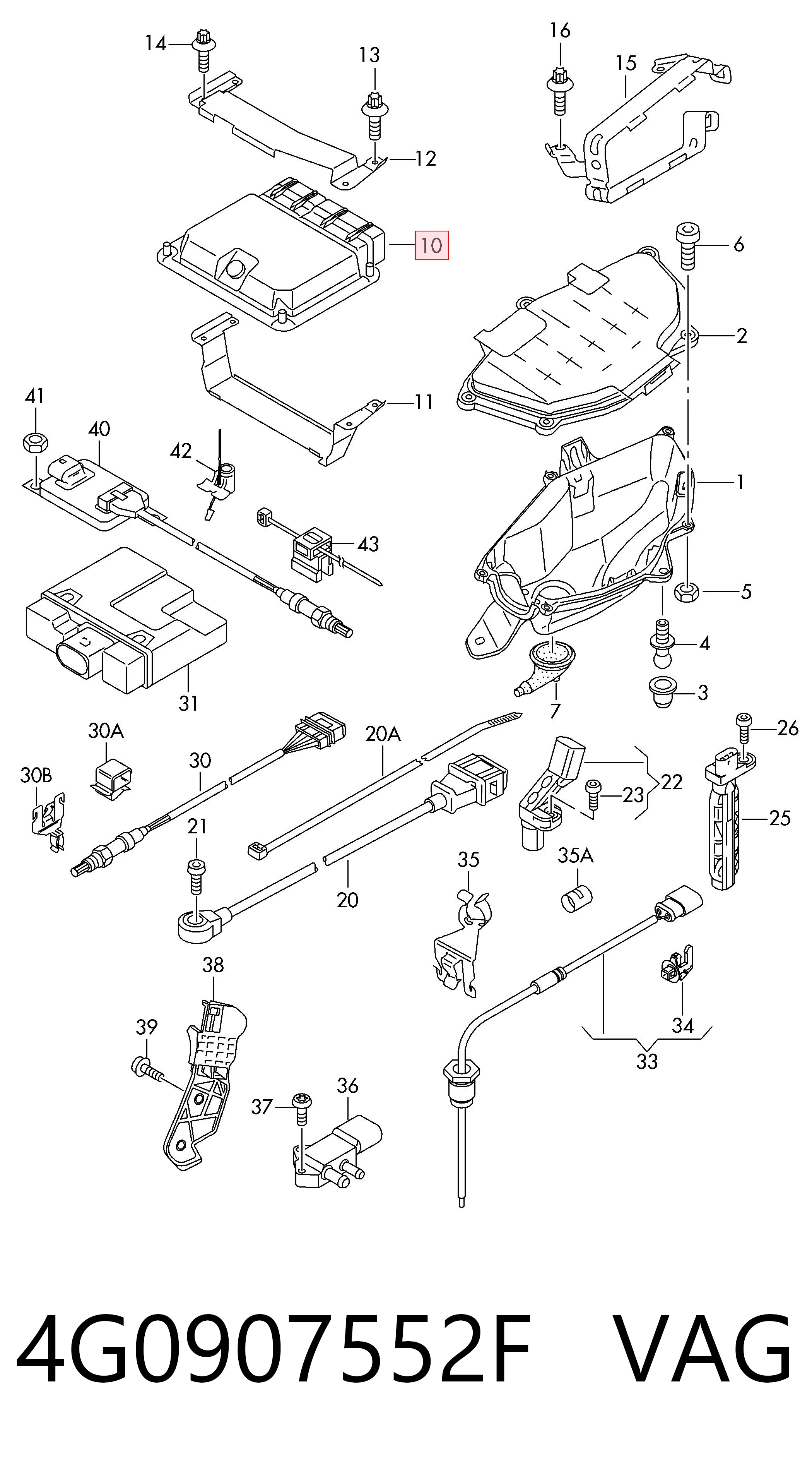 4G0907552F VAG Centralina Del Motor