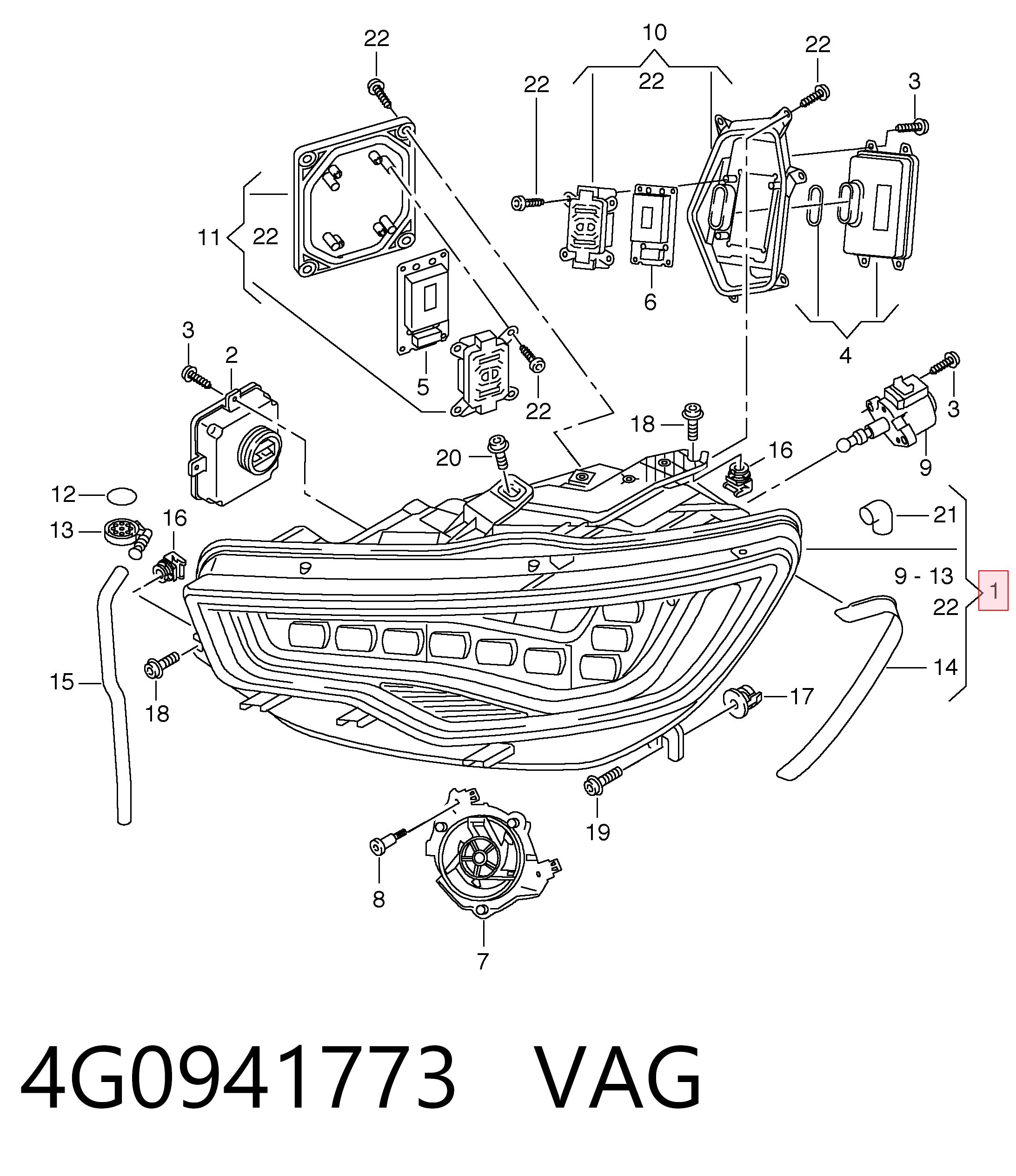 4G0941773 VAG Faros