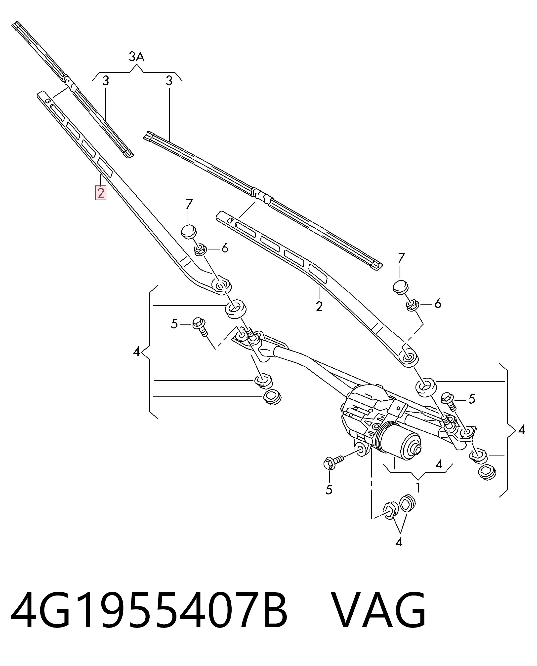 Brazo del limpiaparabrisas lavado de parabrisas para Audi A6 C7 4G2, 4GC