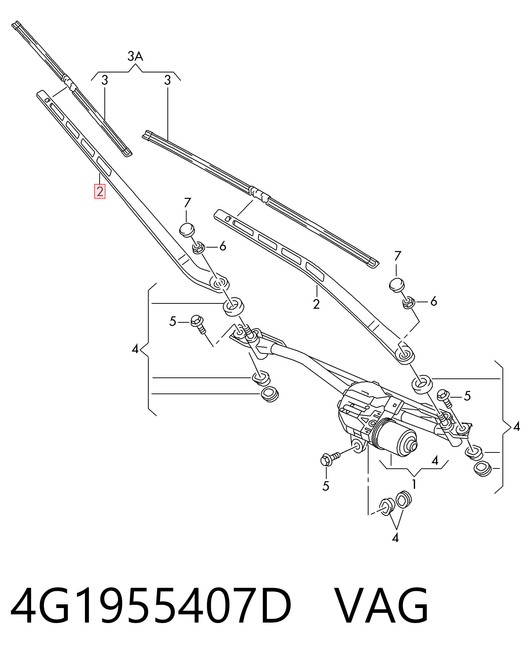 Brazo limpia Audi A6 C7