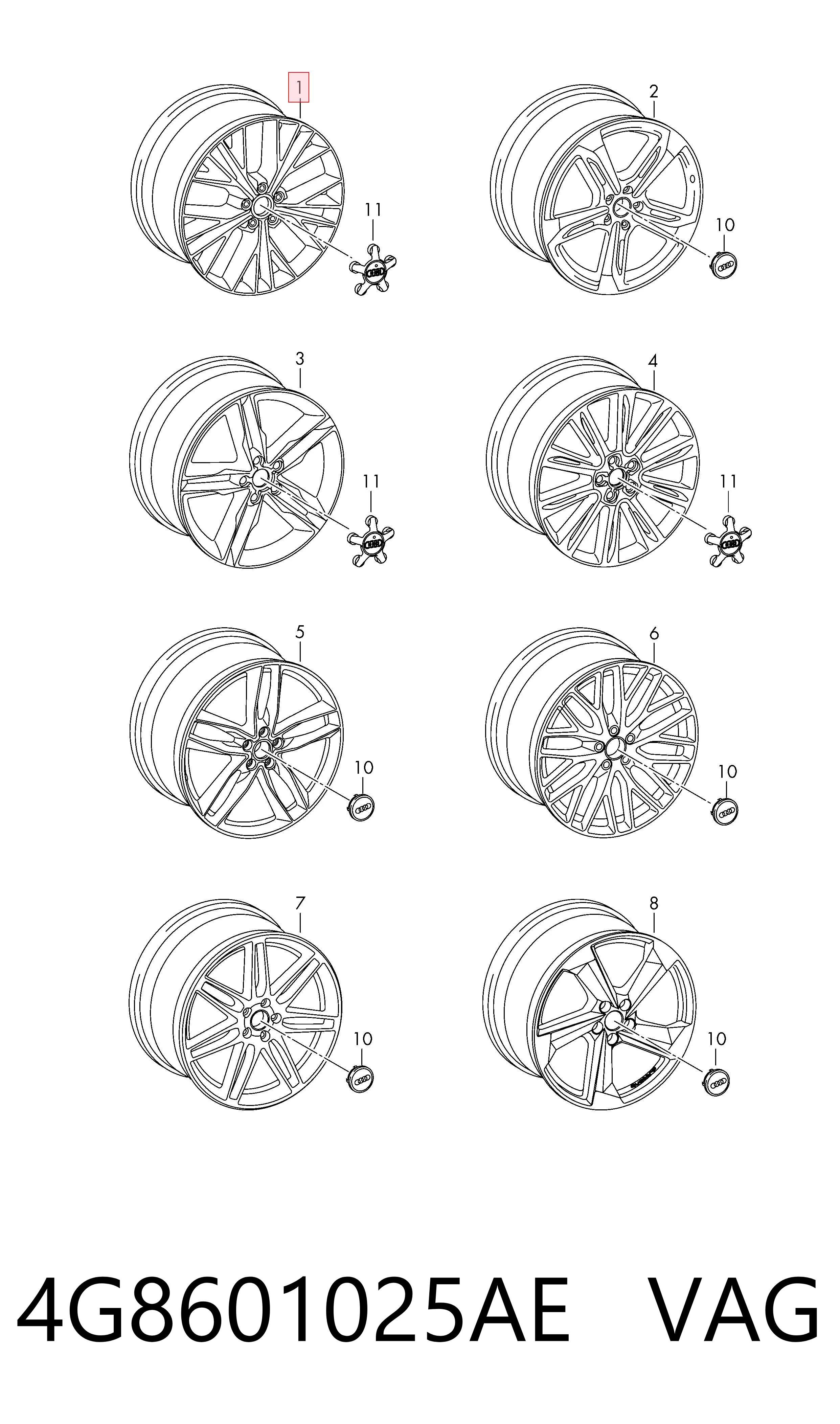 4G8601025AE VAG Aros