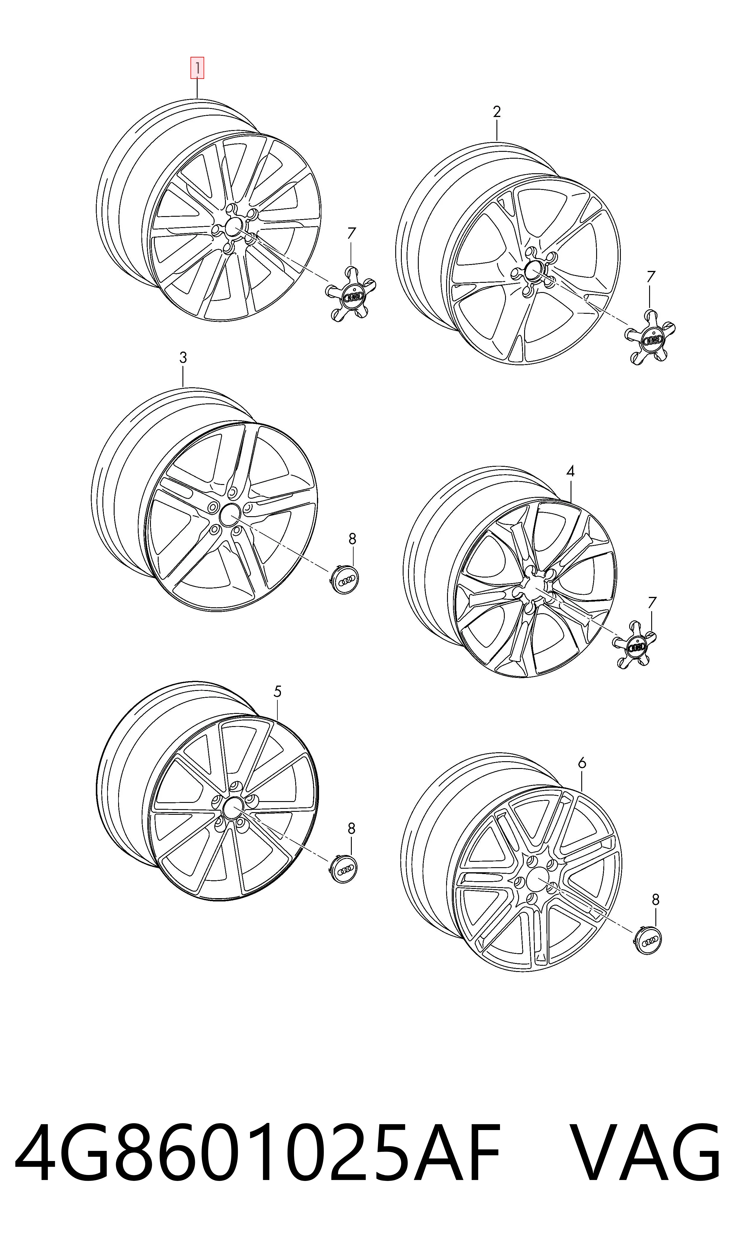 4G8601025AF VAG Aros