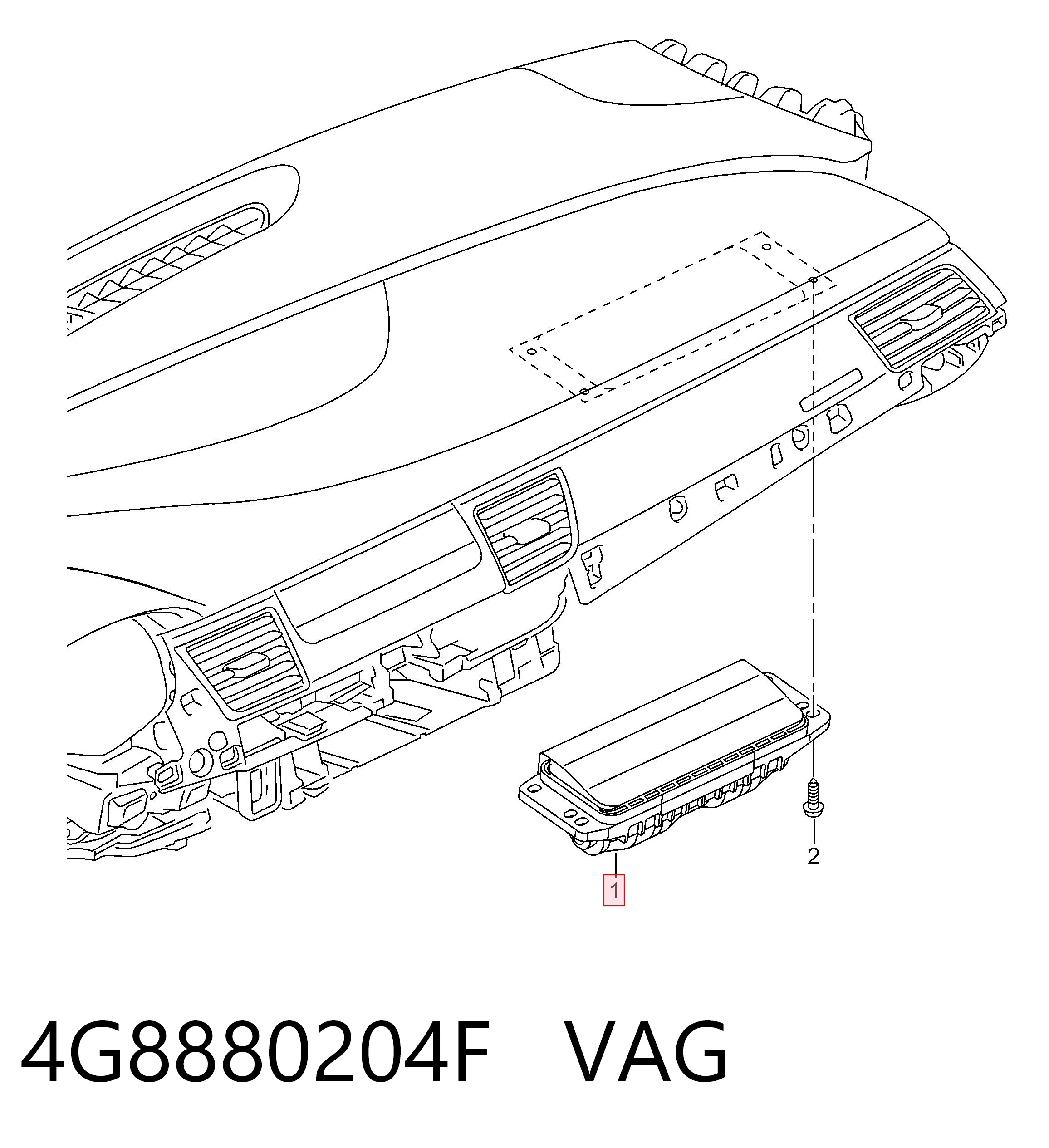 4G8880204F VAG Airbag lateral 