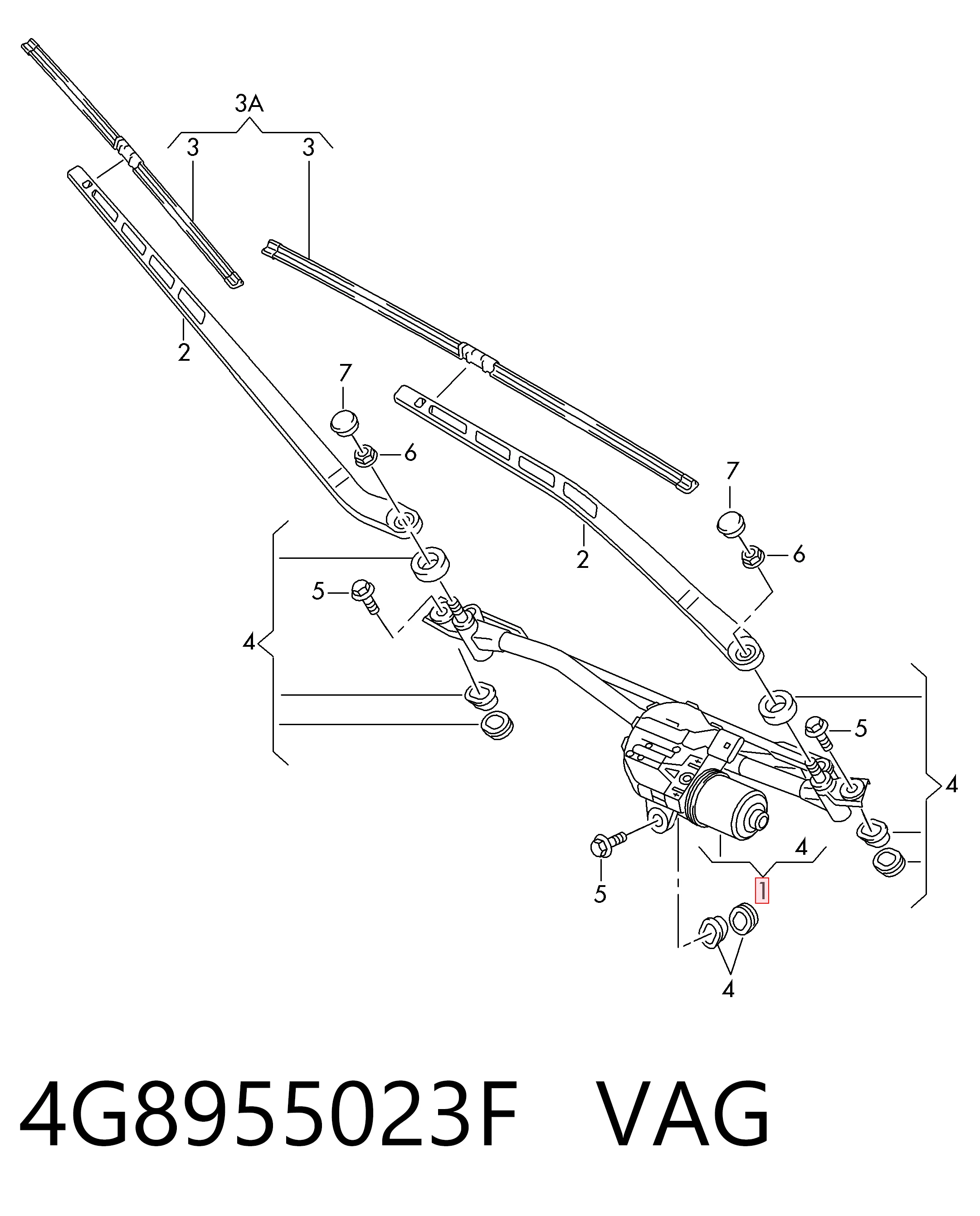 Varilla de limpiaparabrisas para Audi A6 4G2, 4GC