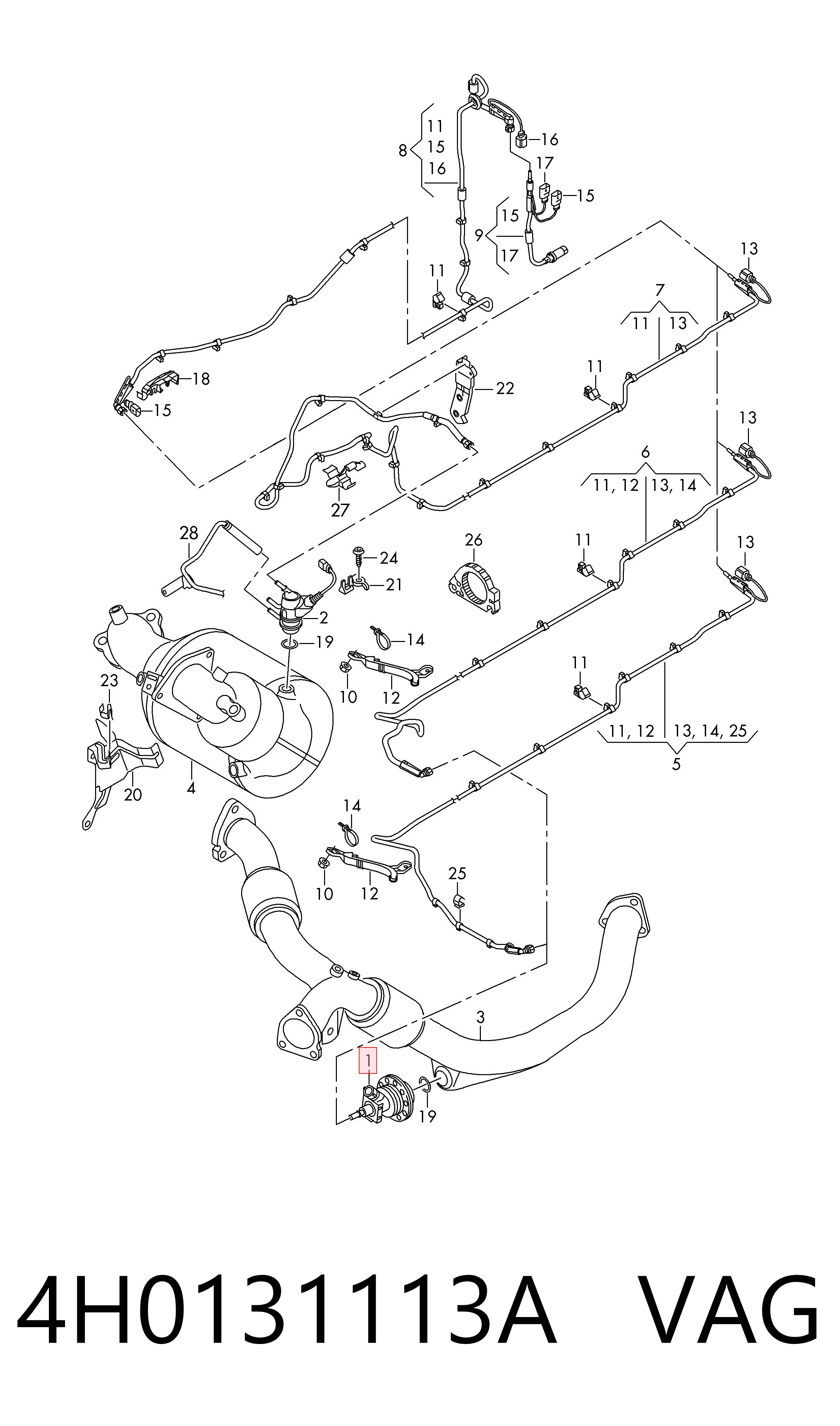 4H0131113A VAG Inyector AdBlue