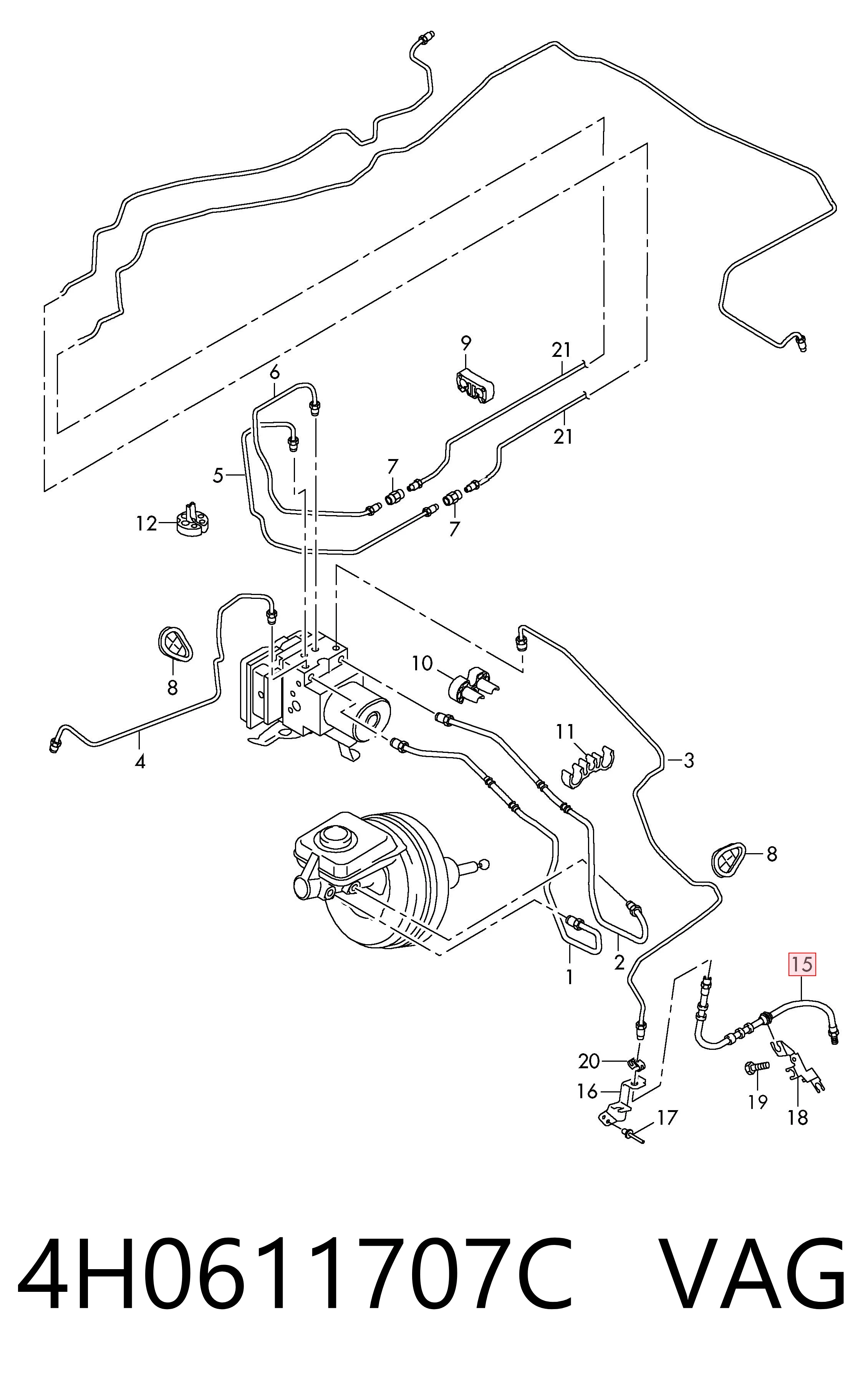 Comprar Latiguillo de freno delantero Audi A8  4H2, 4H8, 4HC, 4HL a bajo precio