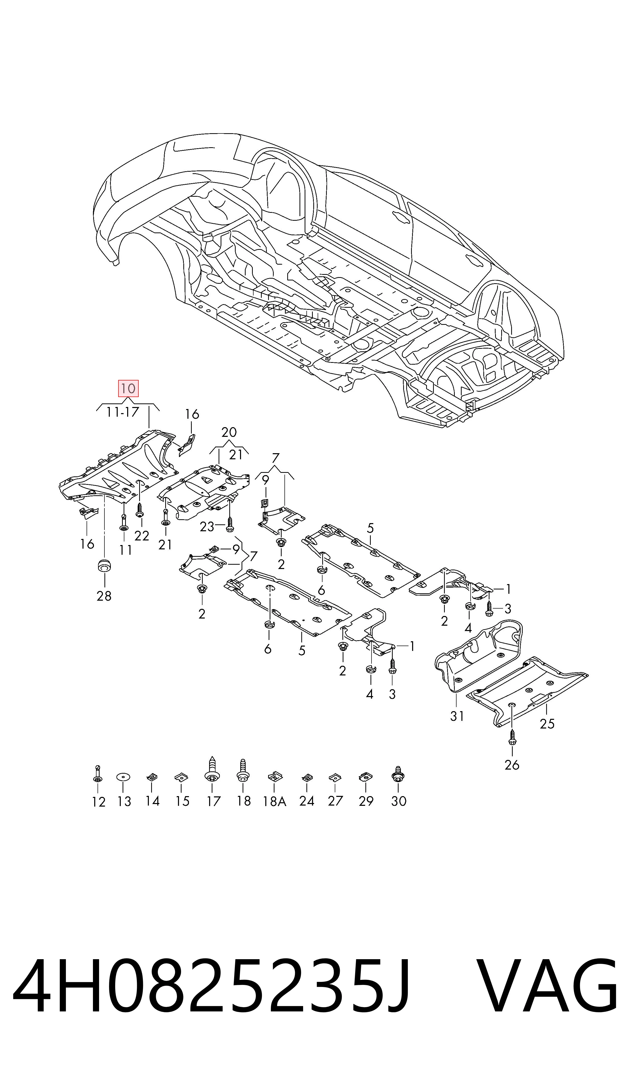  Protección motor / empotramiento Audi A8 