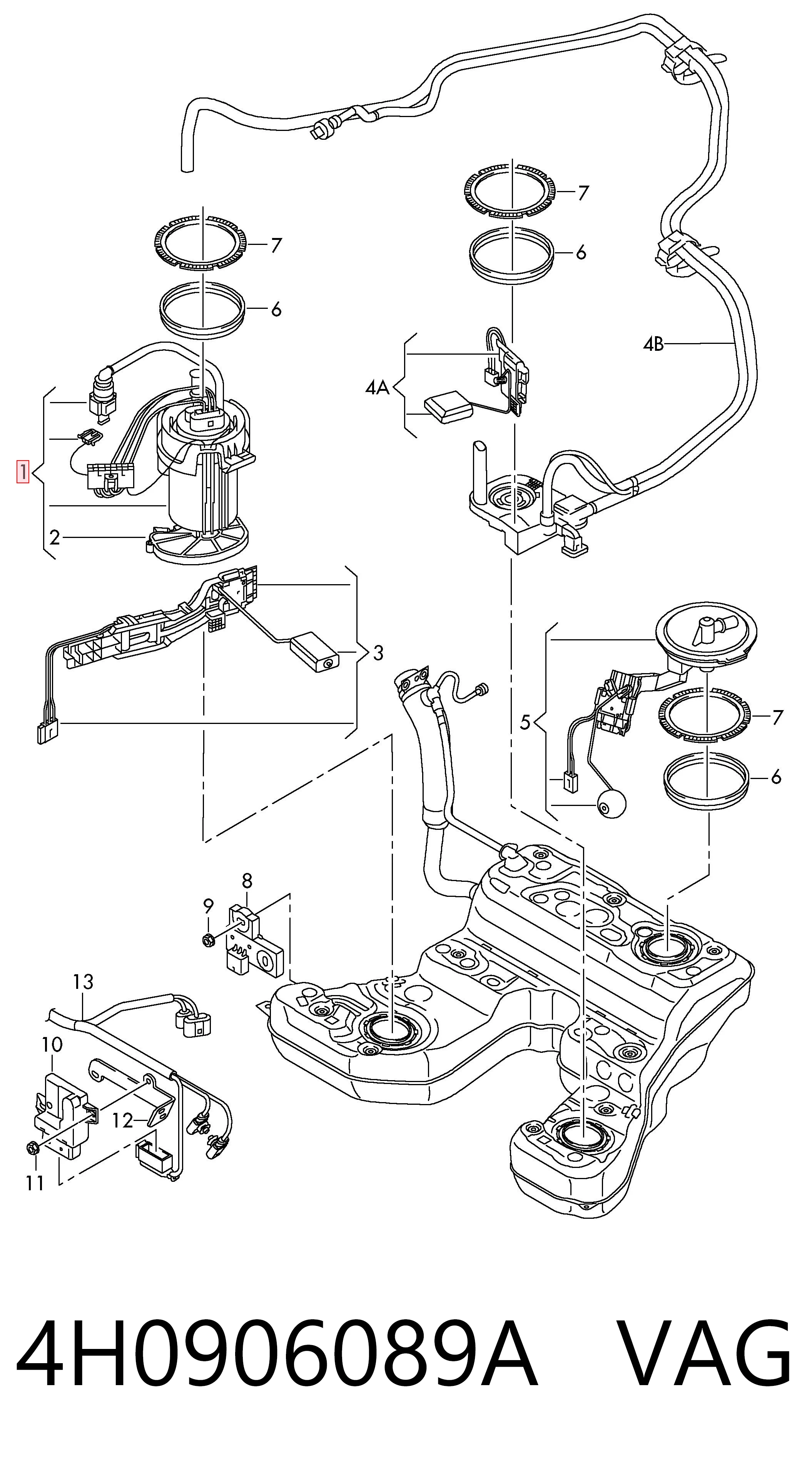 Comprar Unidad de alimentación de combustible Audi A8 D4 4H2, 4H8, 4HC, 4HL