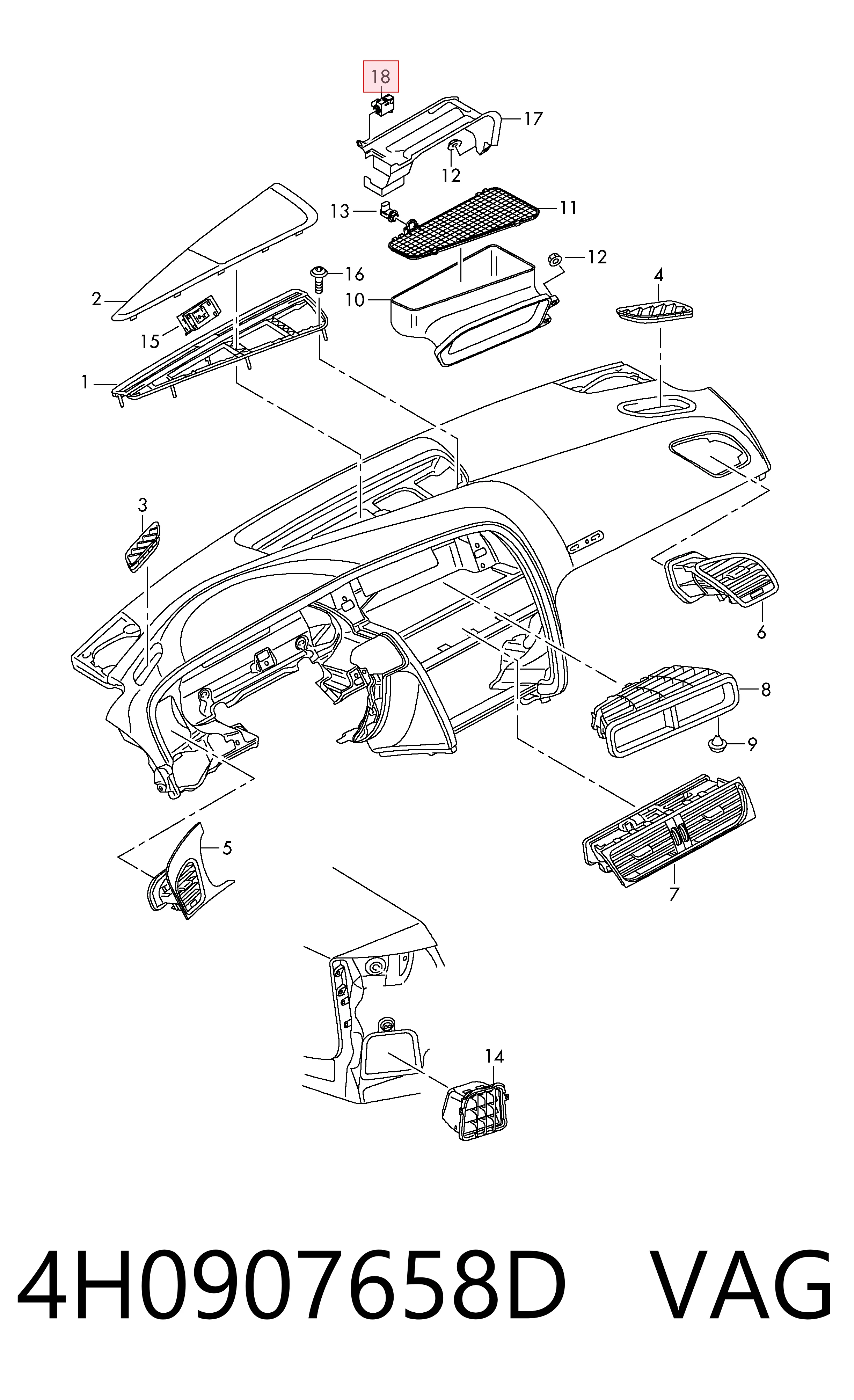 Sensor de contaminación del aire VAG 4H0907658D precio, desde 46,46 EUR