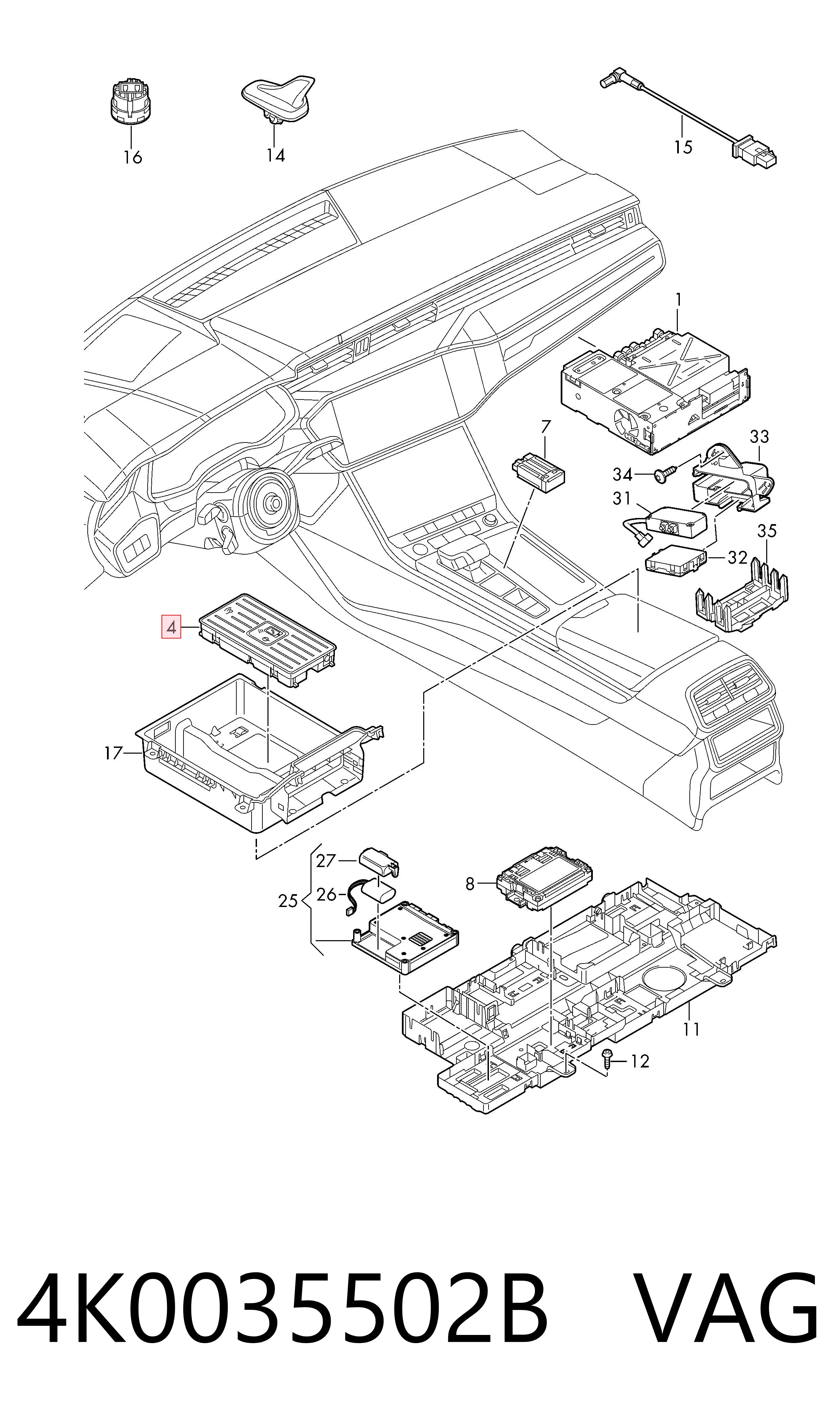 4K0035502B VAG Cargador de batería