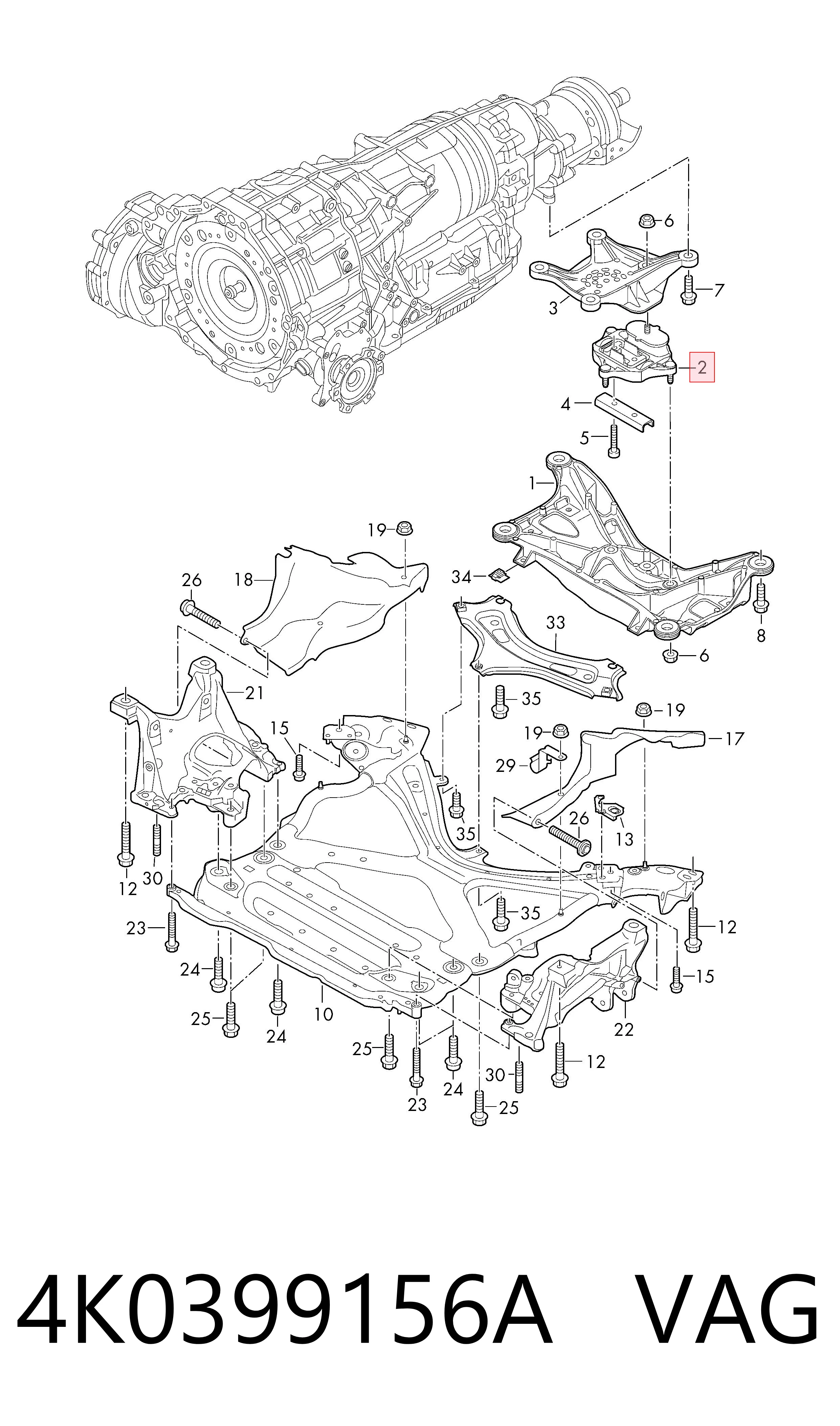 Comprar Soporte de transmisión (soporte de caja de cambios) Audi A6  4A2 a bajo precio