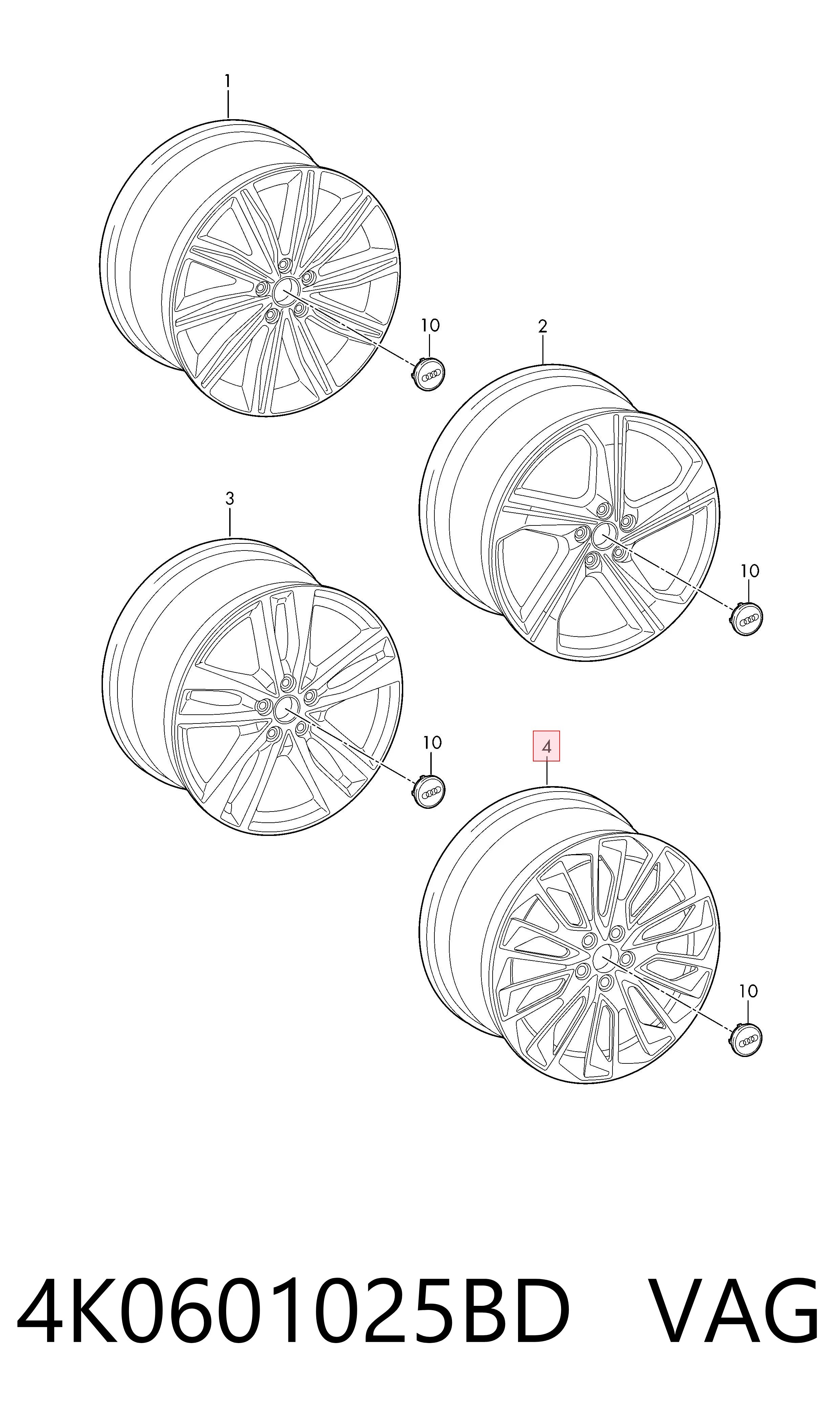 4K0601025BD VAG Aros