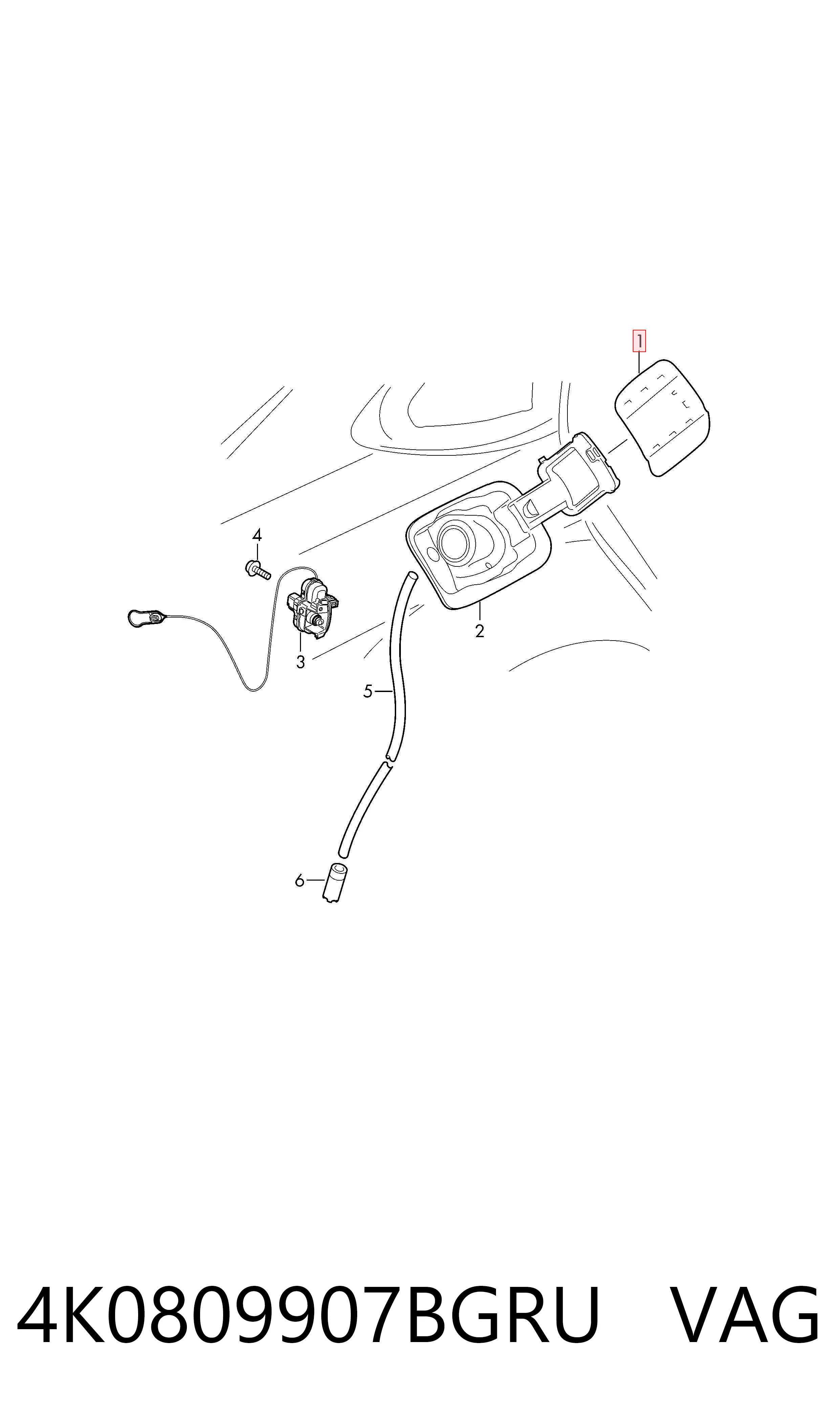 4K0809907BROH VAG Tapa tanque combustible