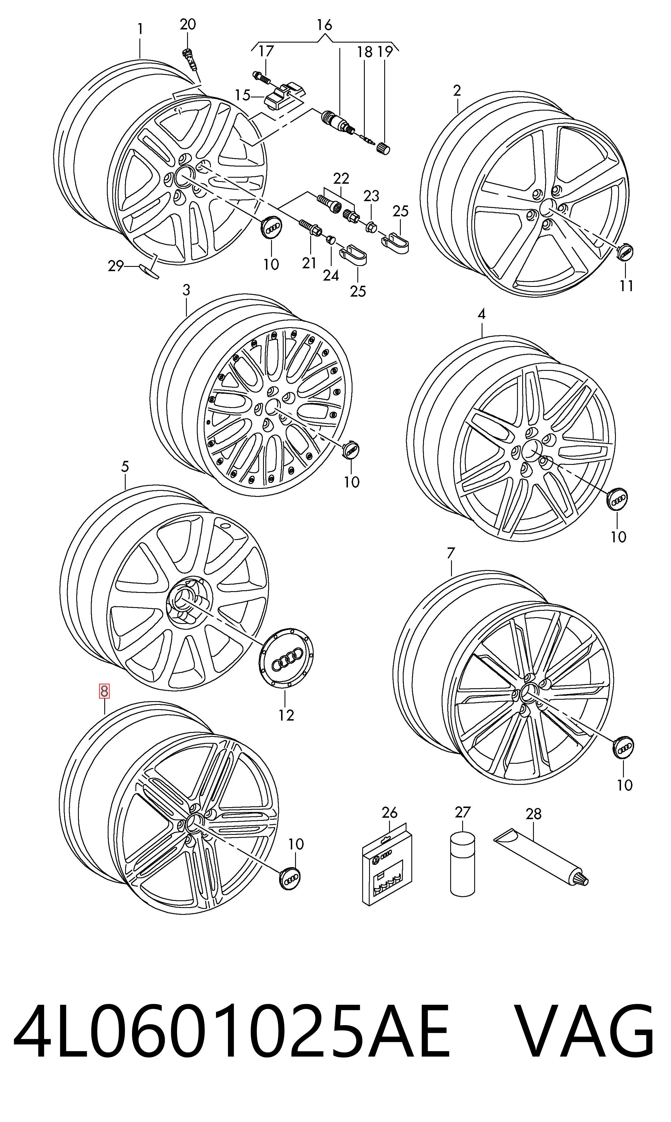 4L0601025AE VAG Aros
