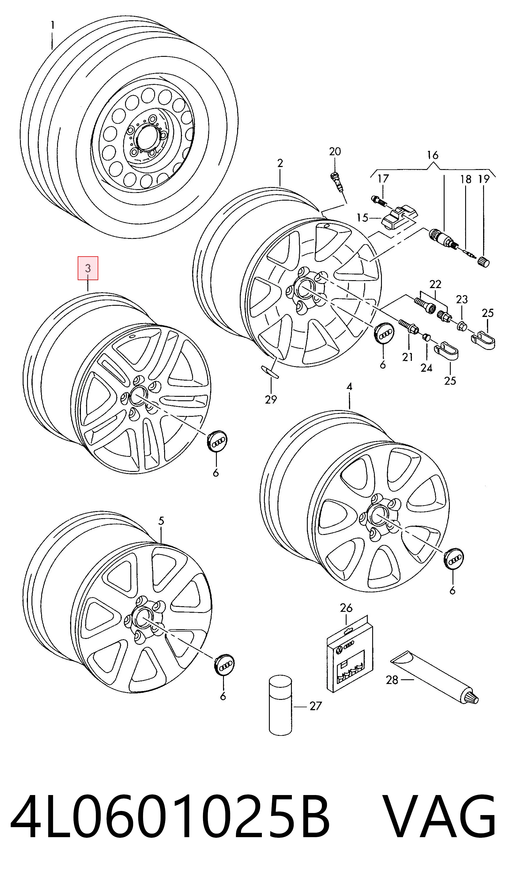 4L0601025B VAG Aros