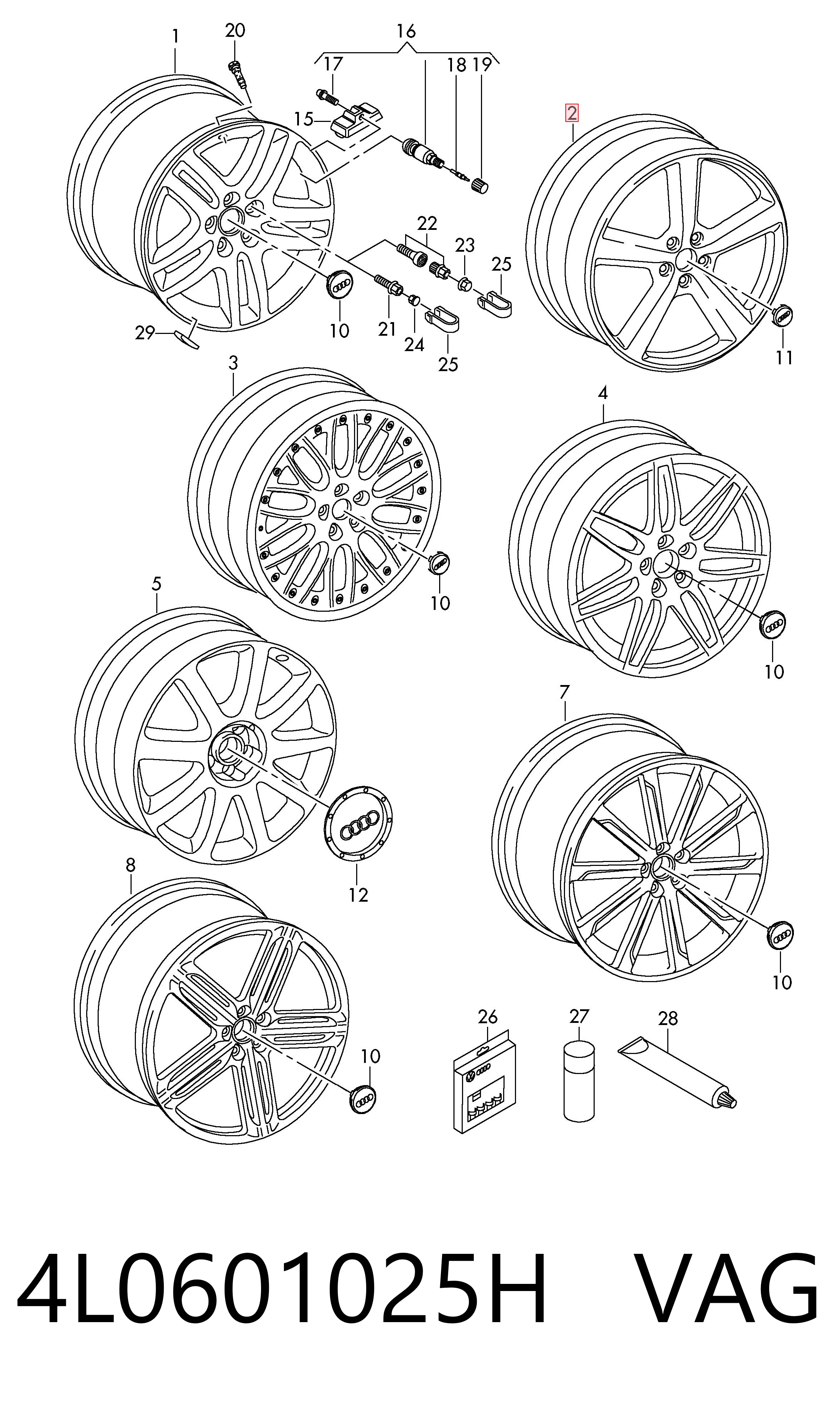 4L0601025H VAG Aros
