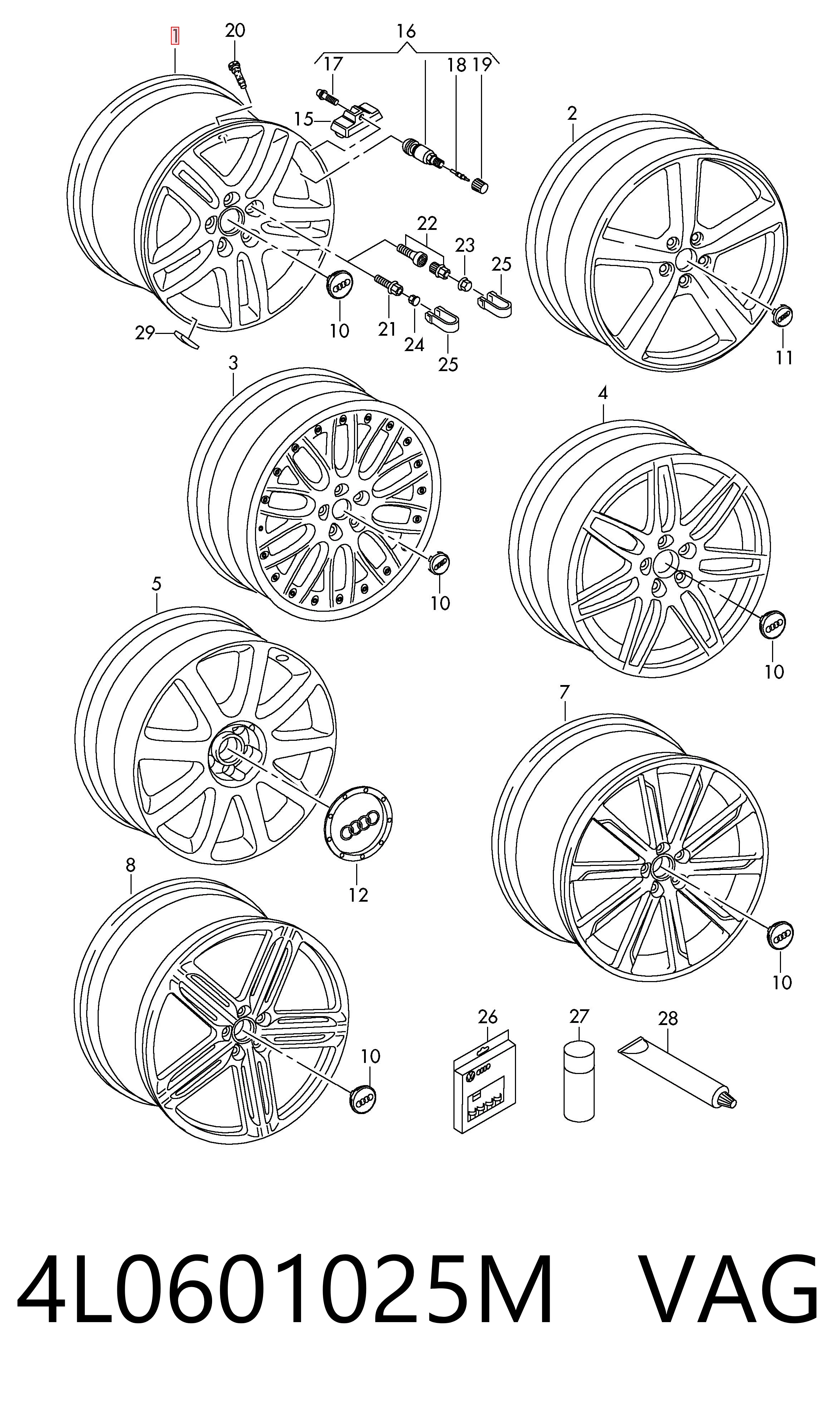 4L0601025M VAG Aros